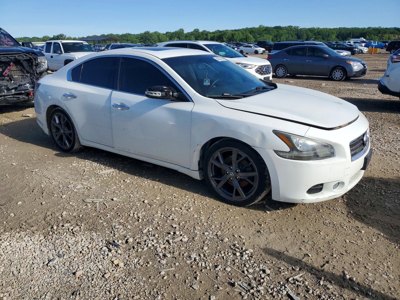 2014 Nissan Maxima 3.5 Sv White vin: 1N4AA5AP6EC460205