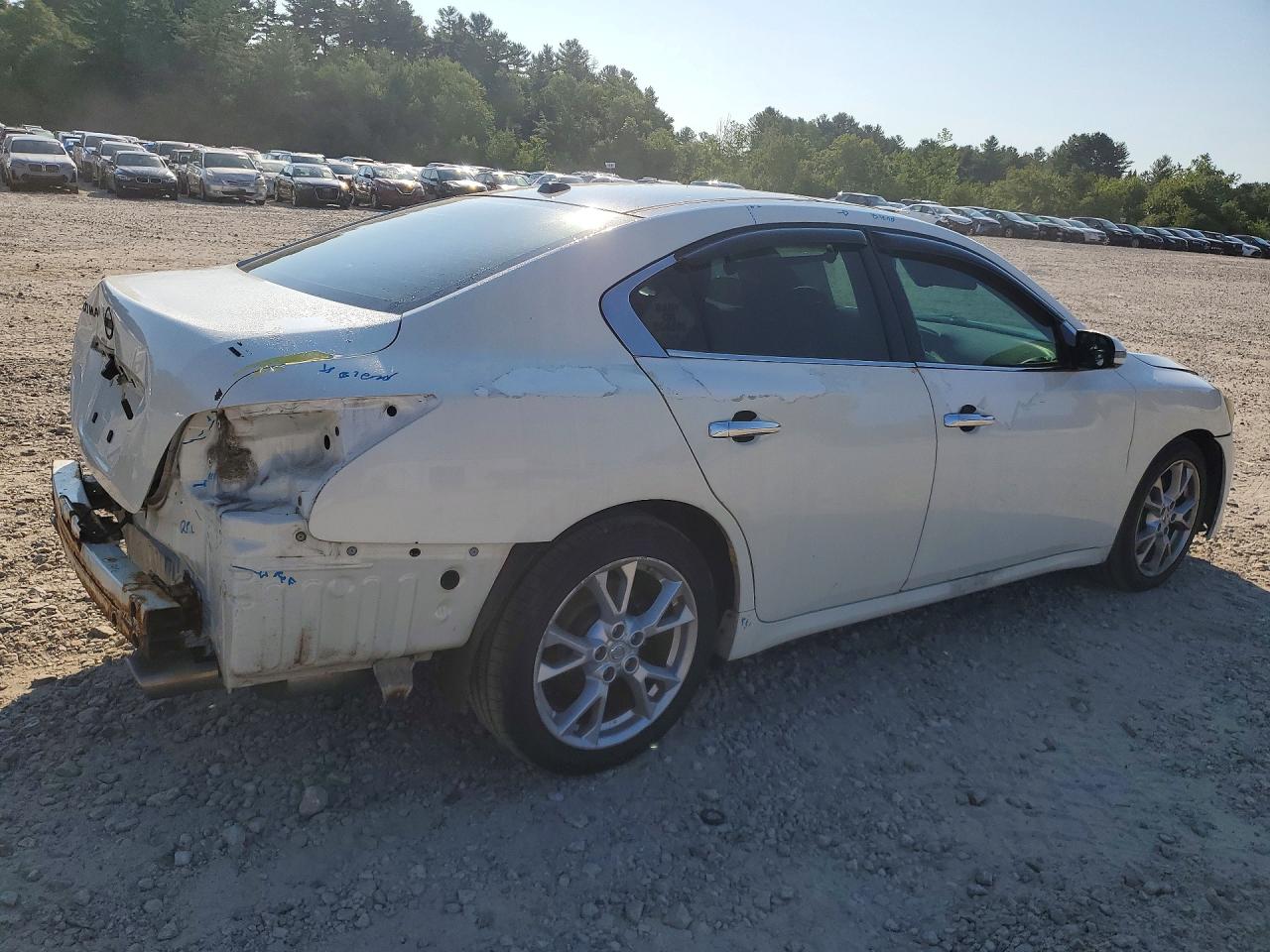 2014 Nissan Maxima 3.5 Sv White vin: 1N4AA5AP6EC469938