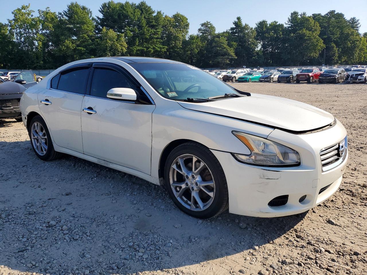 2014 Nissan Maxima 3.5 Sv White vin: 1N4AA5AP6EC469938