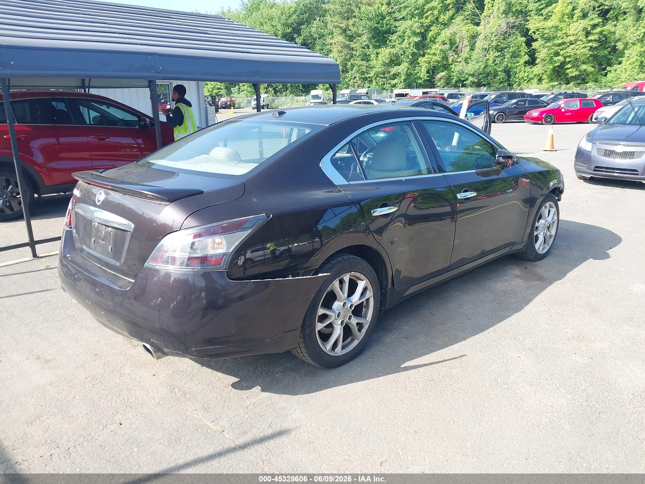 2014 Nissan Maxima 3.5 Sv Черный vin: 1N4AA5AP6EC473598