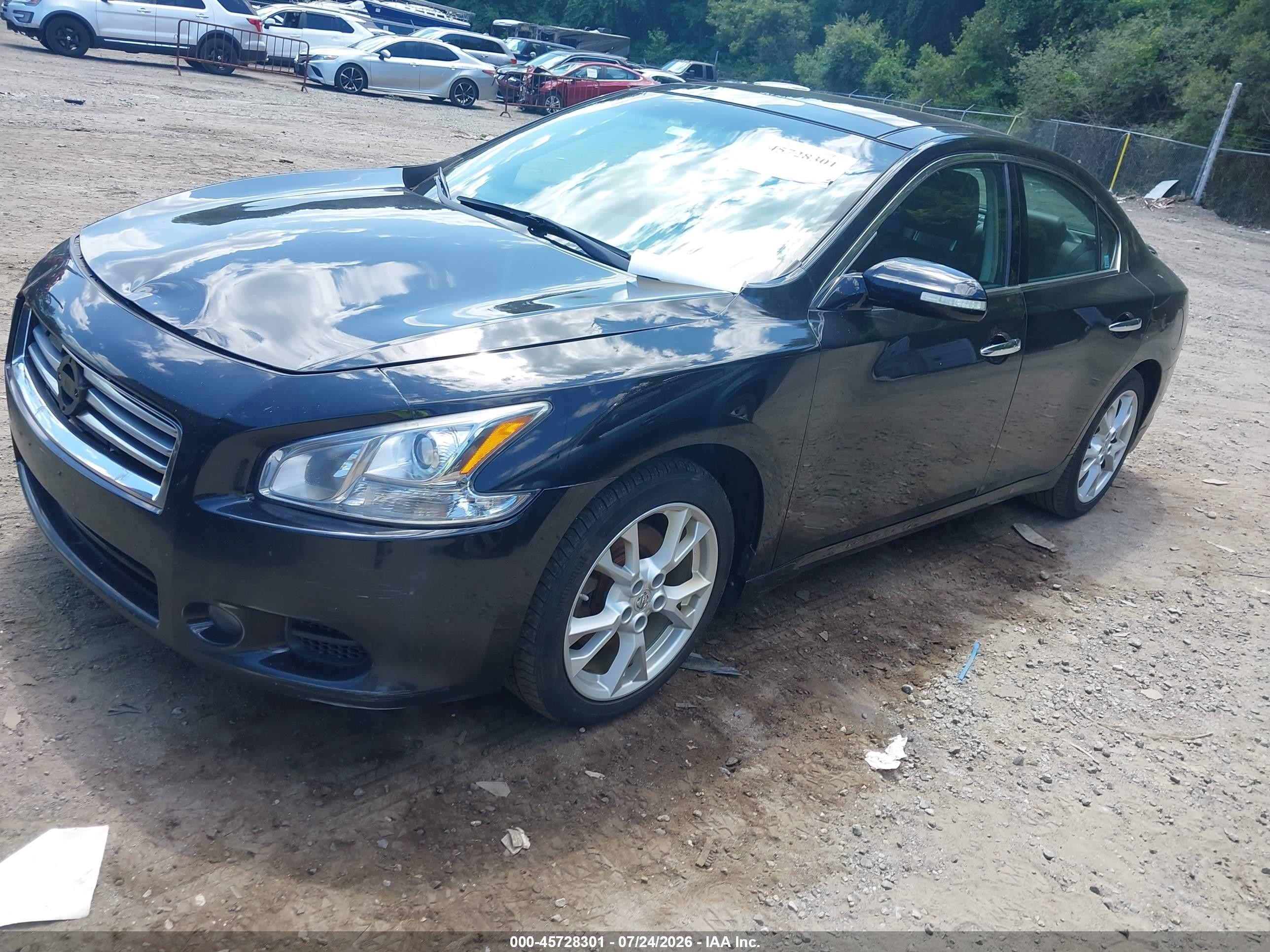 2014 Nissan Maxima 3.5 Sv Black vin: 1N4AA5AP6EC475707