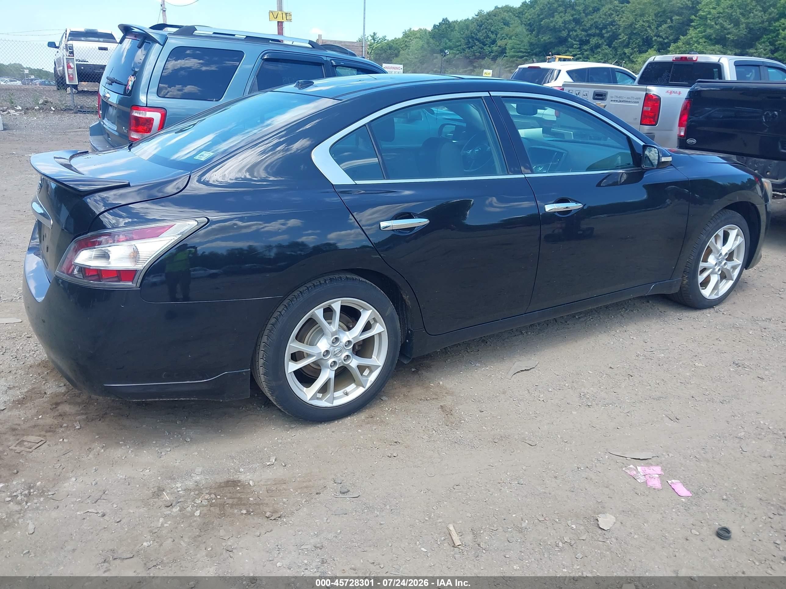 2014 Nissan Maxima 3.5 Sv Black vin: 1N4AA5AP6EC475707