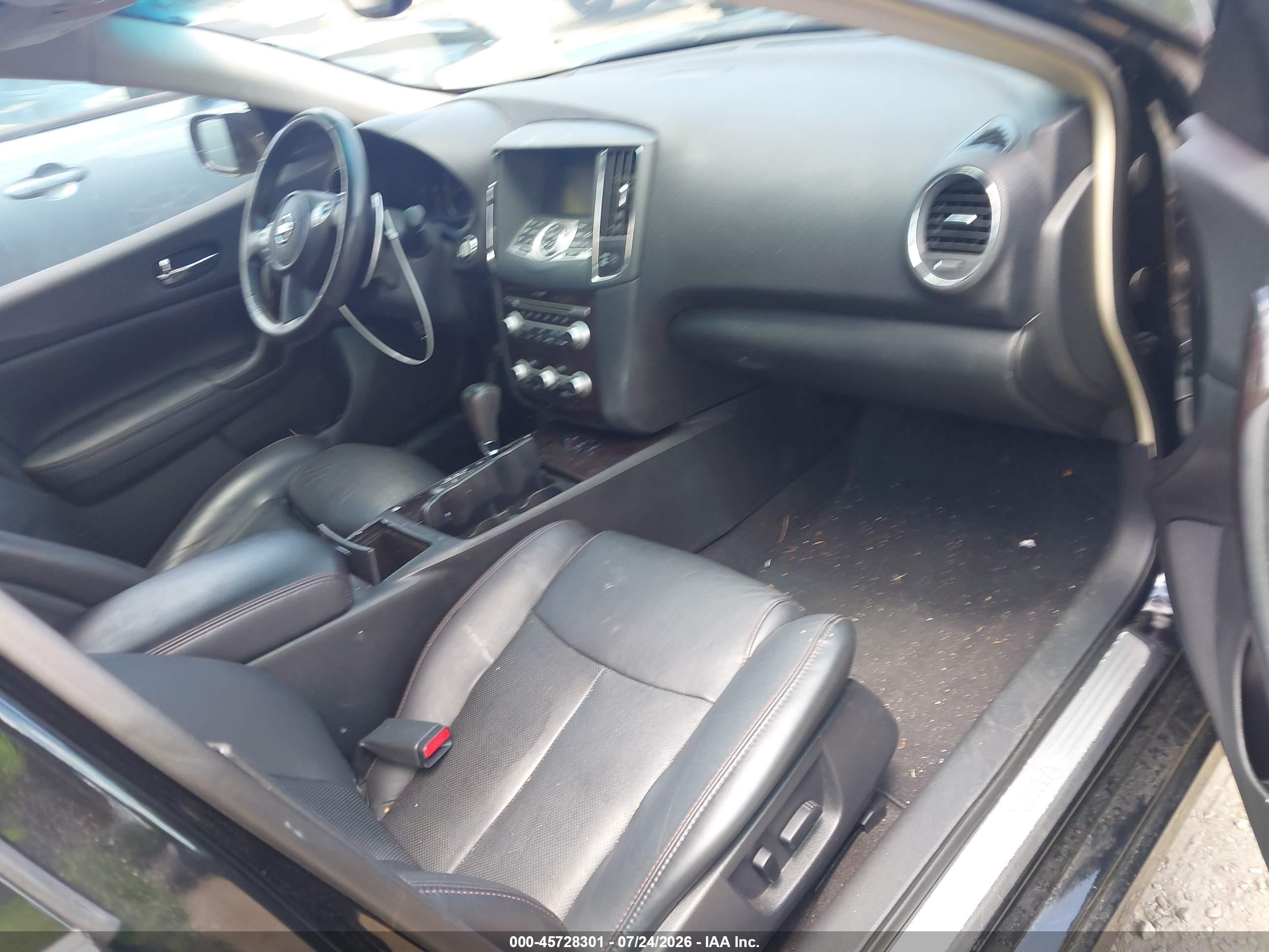 2014 Nissan Maxima 3.5 Sv Black vin: 1N4AA5AP6EC475707