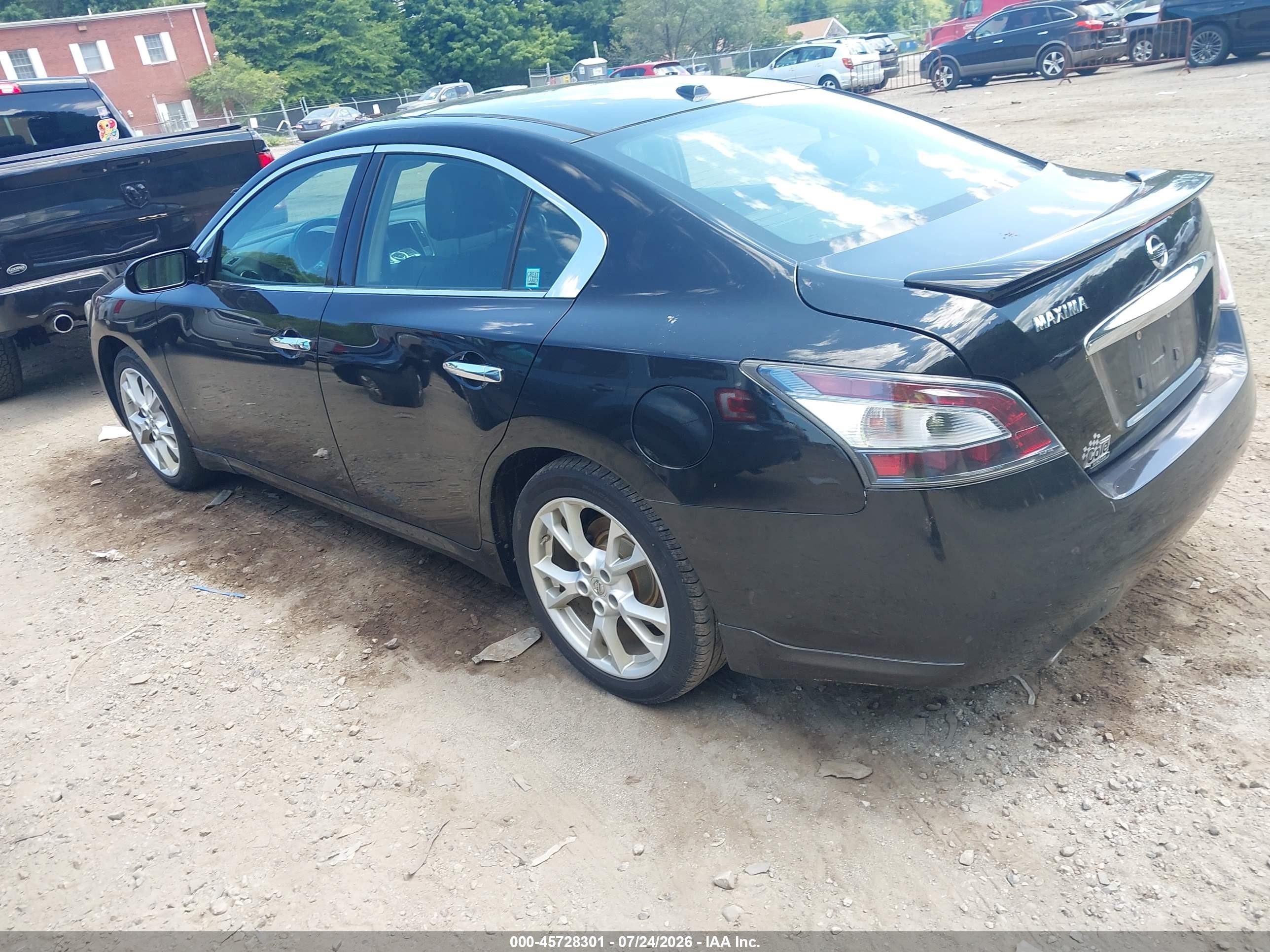 2014 Nissan Maxima 3.5 Sv Black vin: 1N4AA5AP6EC475707