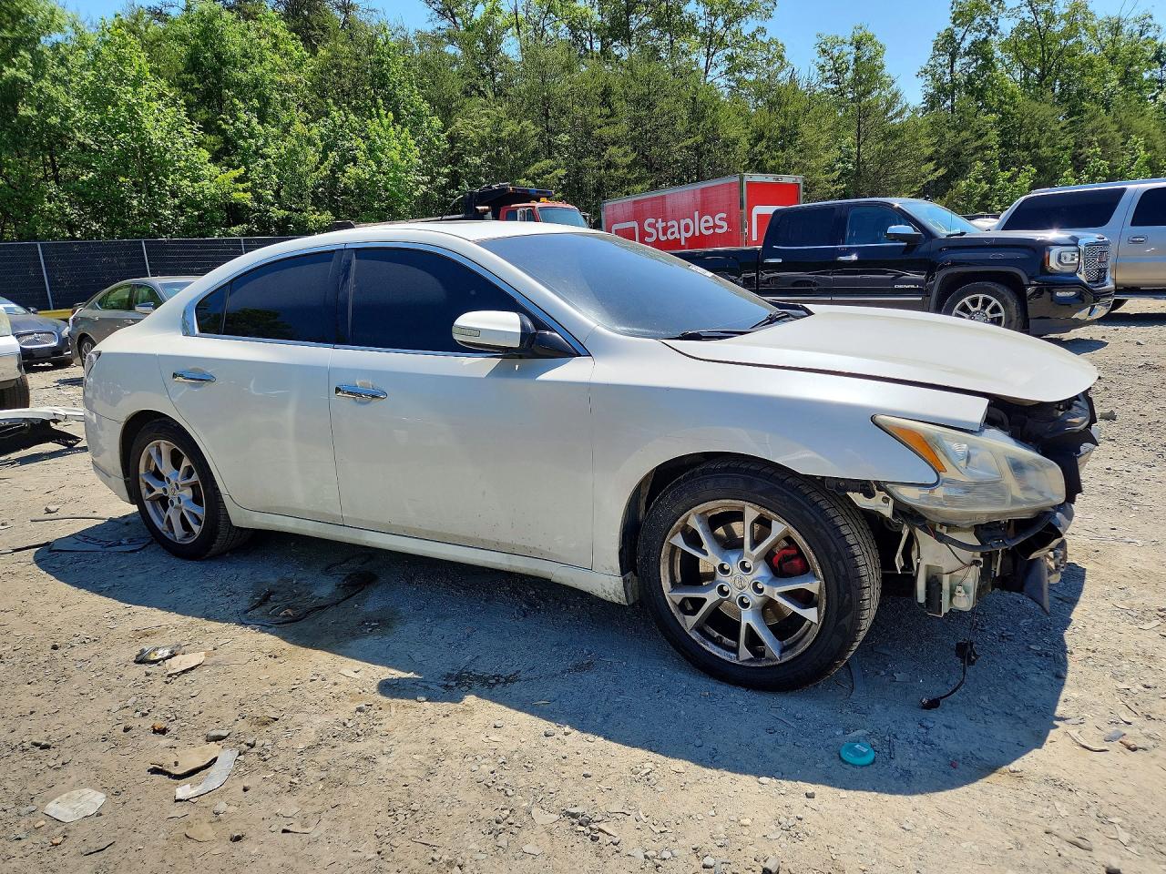 2014 Nissan Maxima 3.5 S White vin: 1N4AA5AP6EC479417