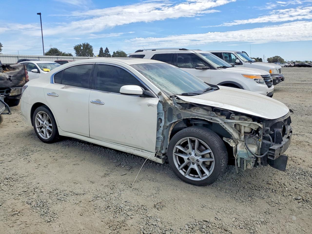 2014 Nissan Maxima 3.5 S White vin: 1N4AA5AP6EC486285