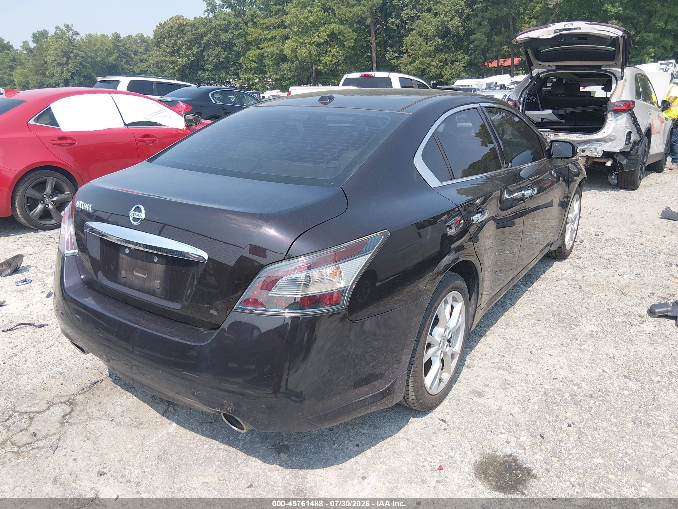 2014 Nissan Maxima 3.5 Sv Black vin: 1N4AA5AP6EC495908