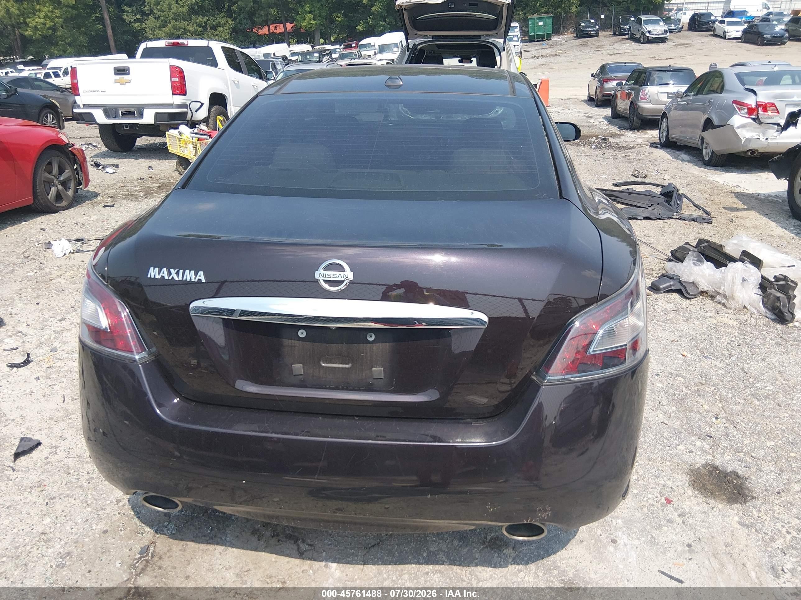 2014 Nissan Maxima 3.5 Sv Black vin: 1N4AA5AP6EC495908