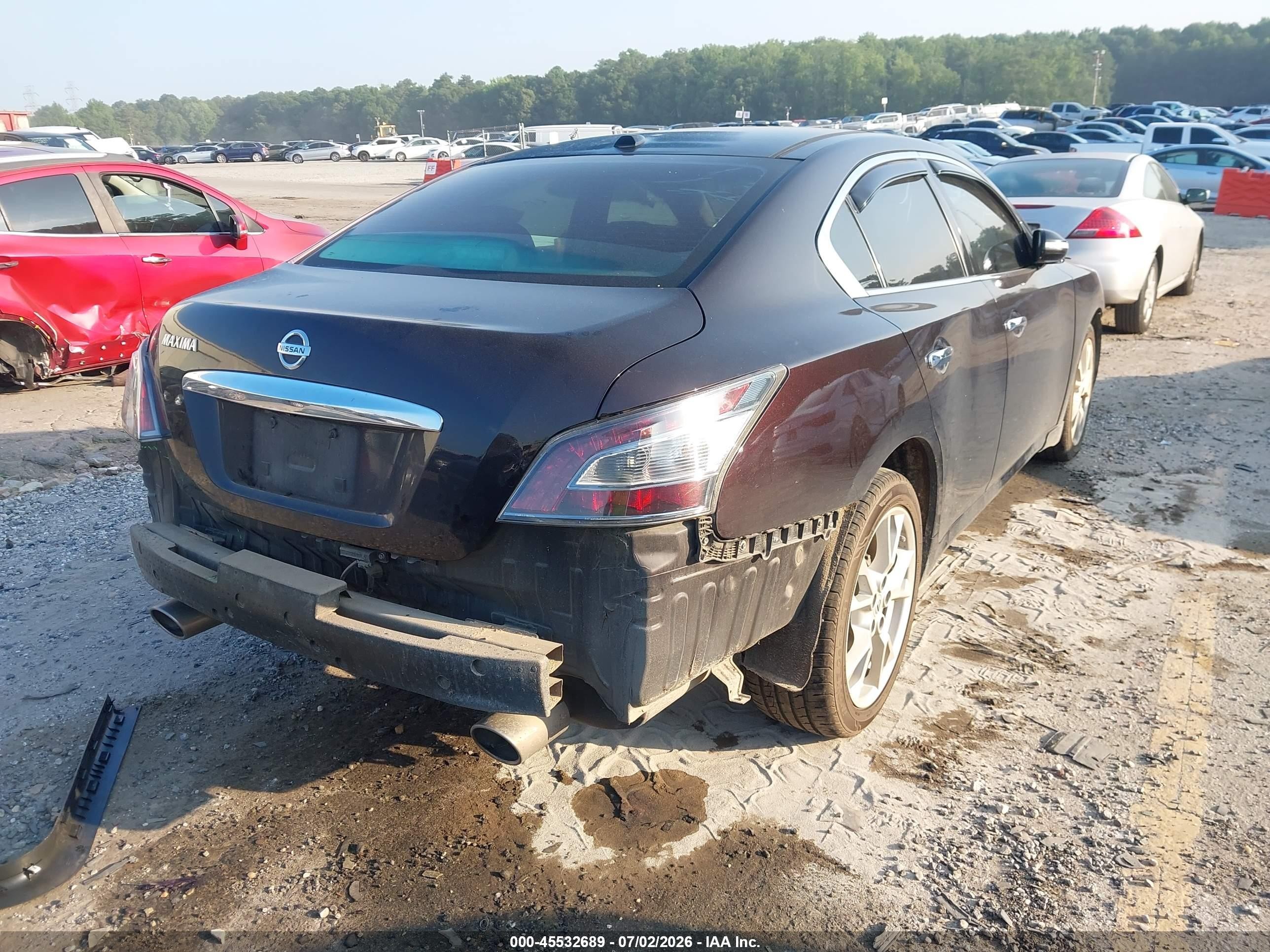 2014 Nissan Maxima 3.5 Sv Black vin: 1N4AA5AP6EC910189