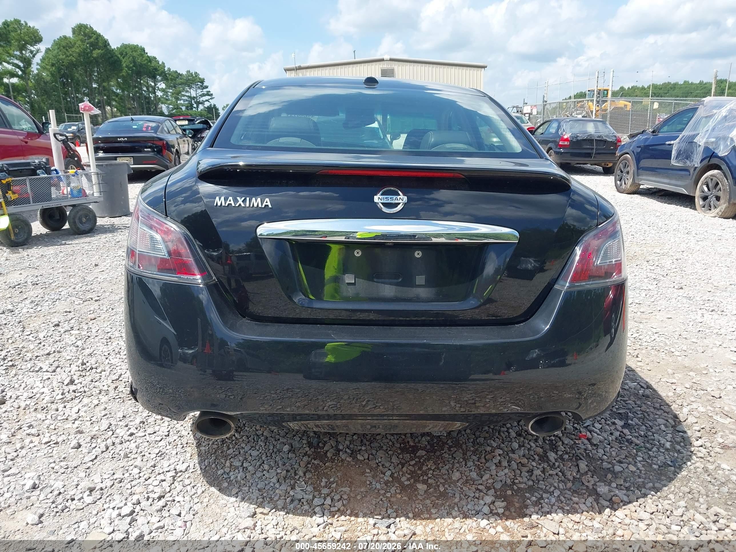 2014 Nissan Maxima 3.5 Sv Black vin: 1N4AA5AP6EC913478