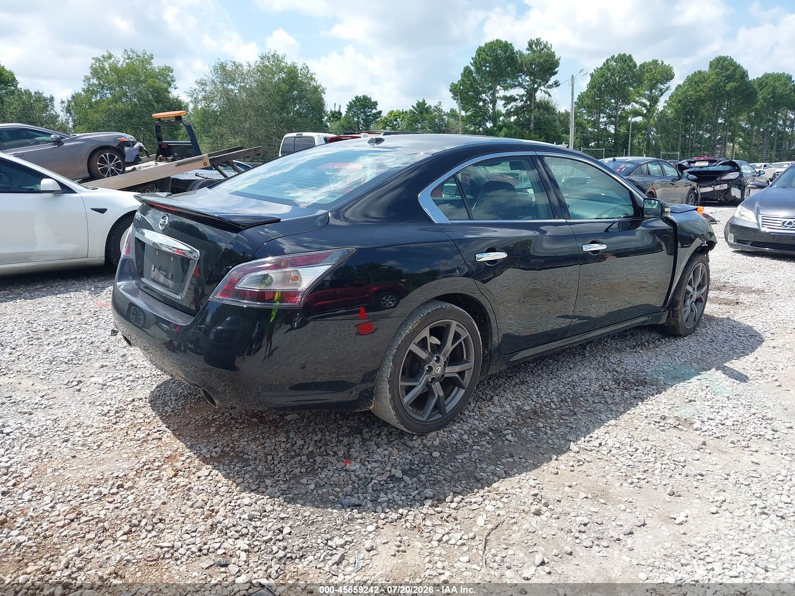 2014 Nissan Maxima 3.5 Sv Black vin: 1N4AA5AP6EC913478