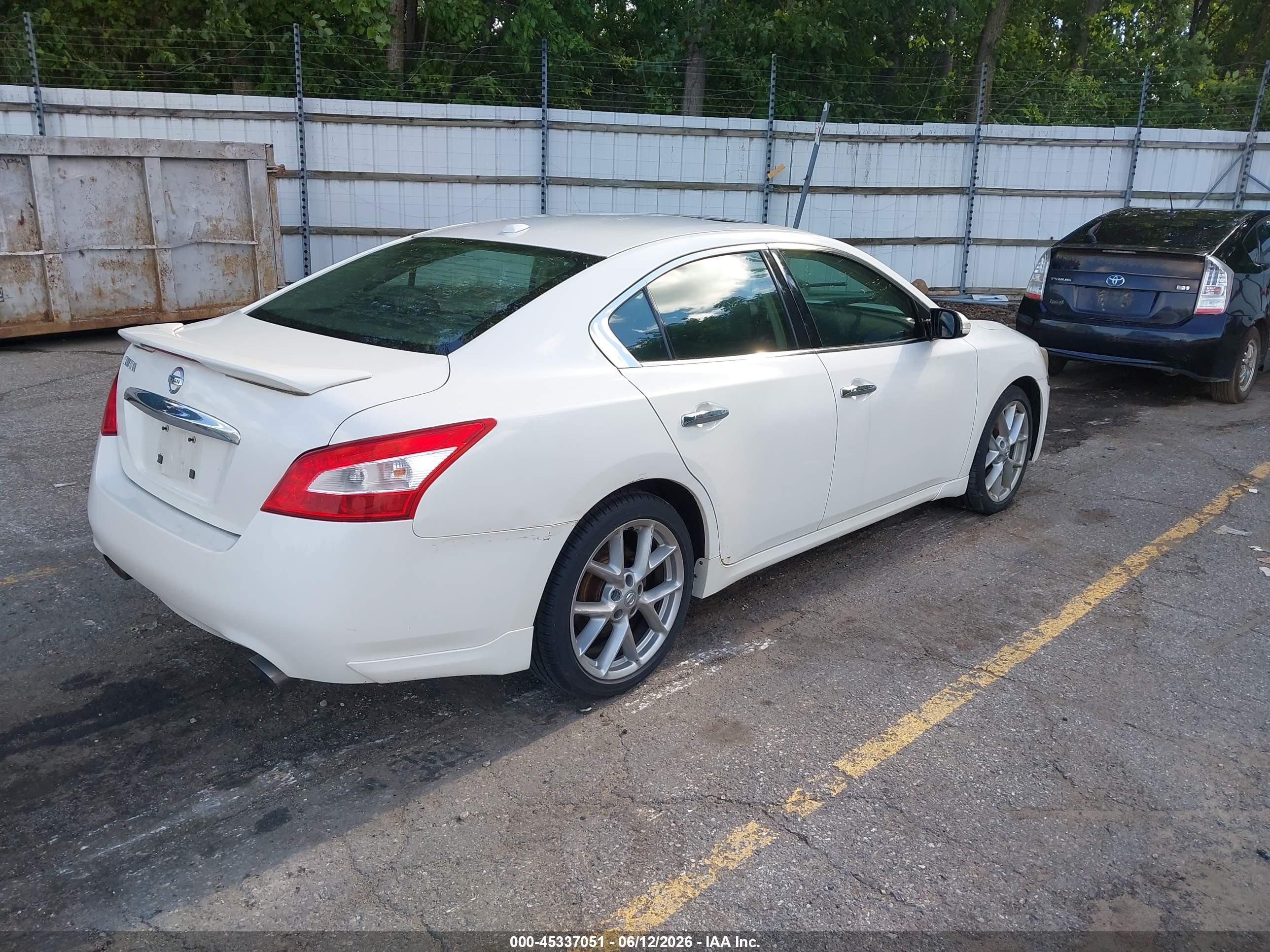 2010 Nissan Maxima 3.5 Sv White vin: 1N4AA5AP7AC814128