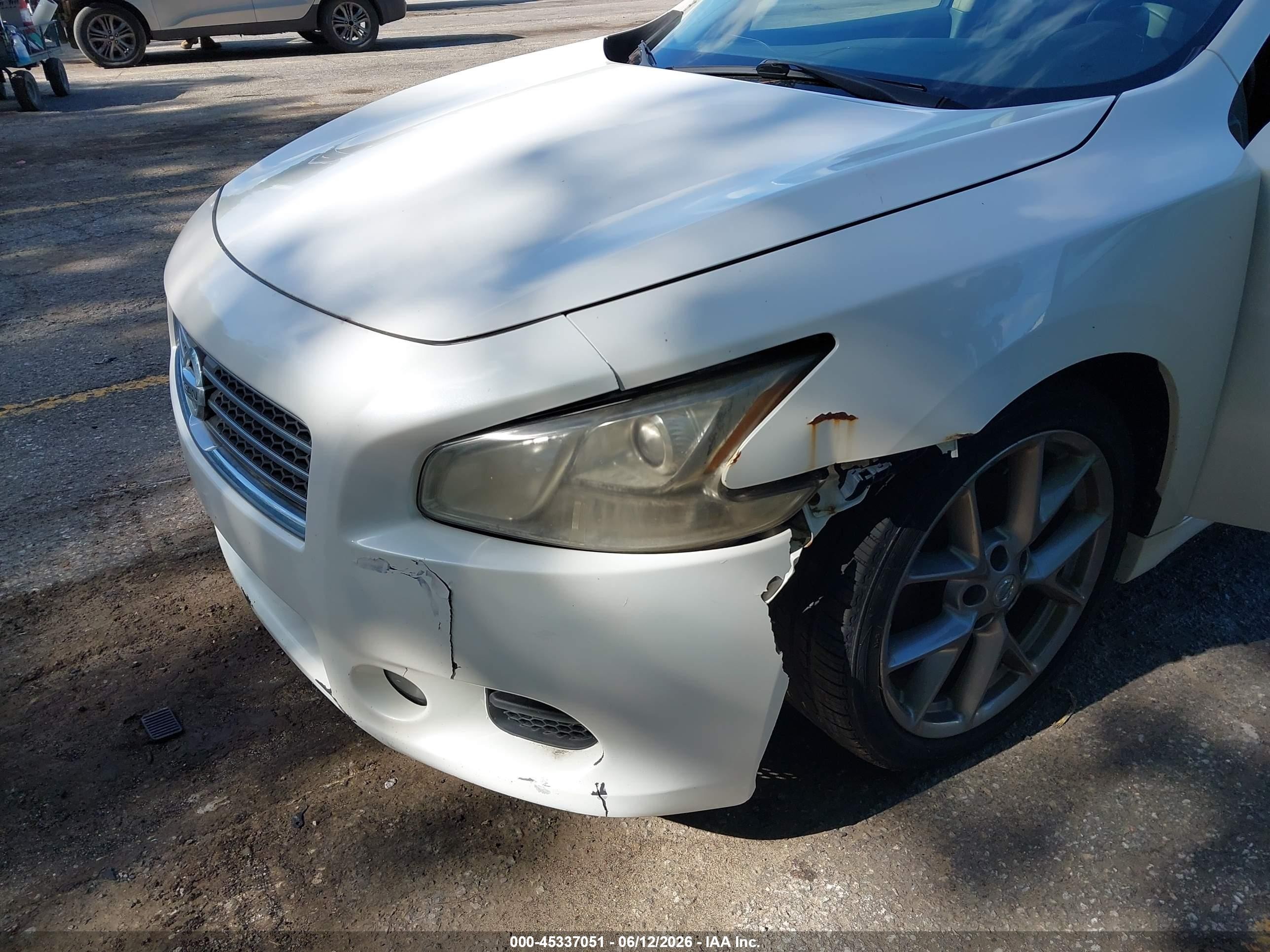 2010 Nissan Maxima 3.5 Sv White vin: 1N4AA5AP7AC814128