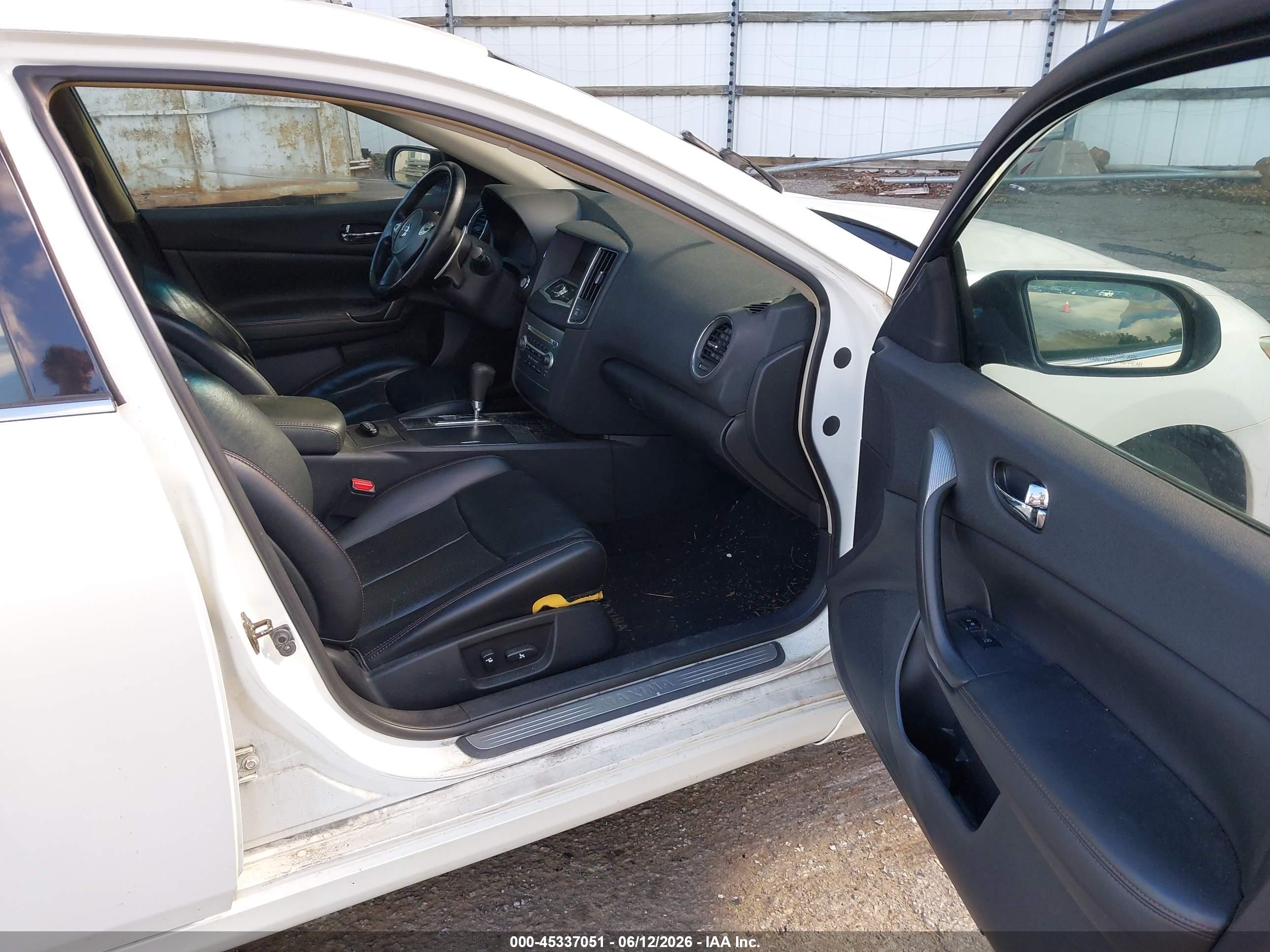 2010 Nissan Maxima 3.5 Sv White vin: 1N4AA5AP7AC814128