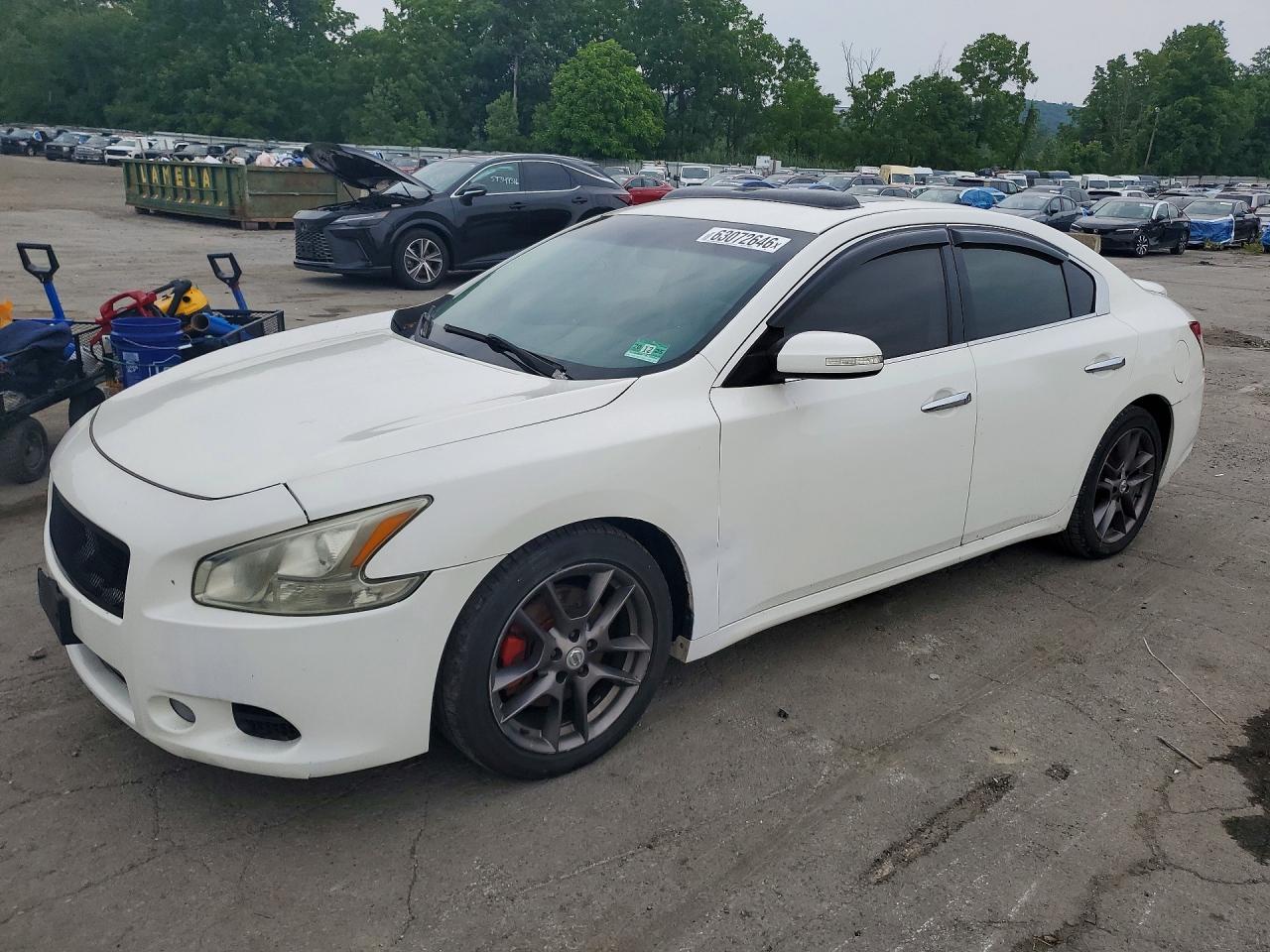 2010 Nissan Maxima 3.5 S White vin: 1N4AA5AP7AC830457