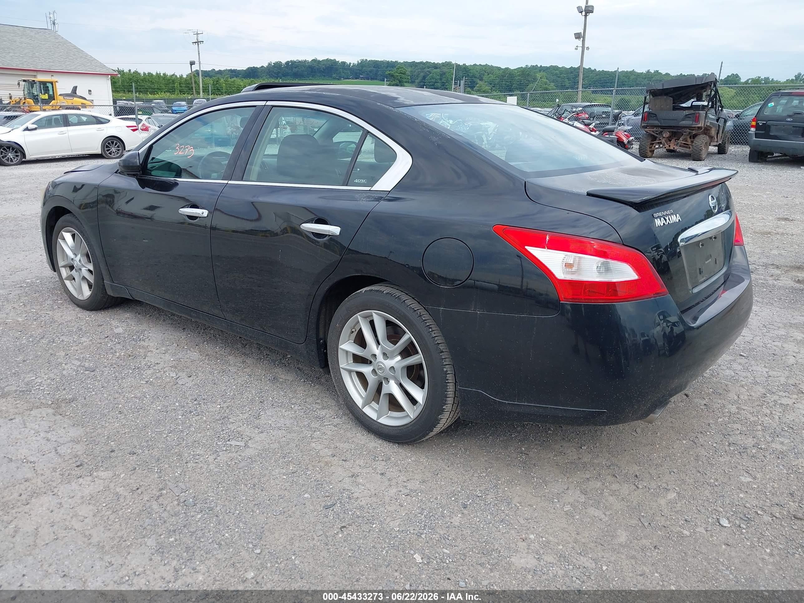 2010 Nissan Maxima 3.5 S Black vin: 1N4AA5AP7AC836632