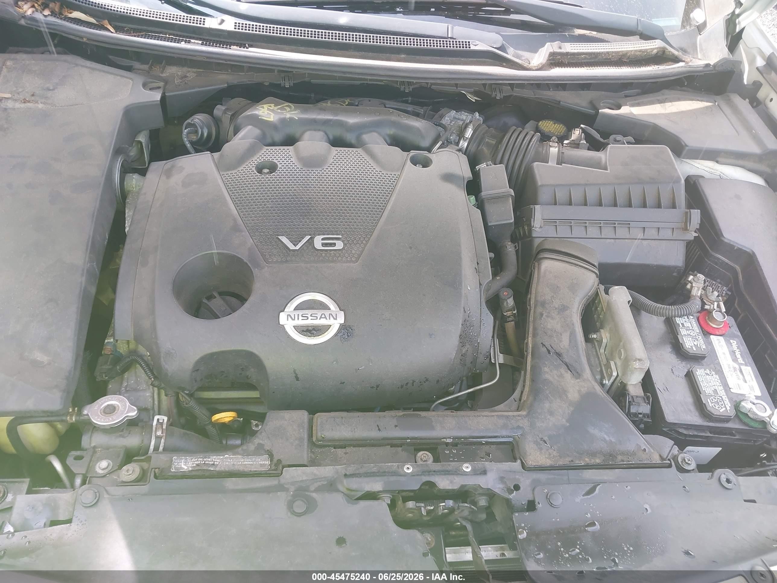 2010 Nissan Maxima 3.5 Sv White vin: 1N4AA5AP7AC849557