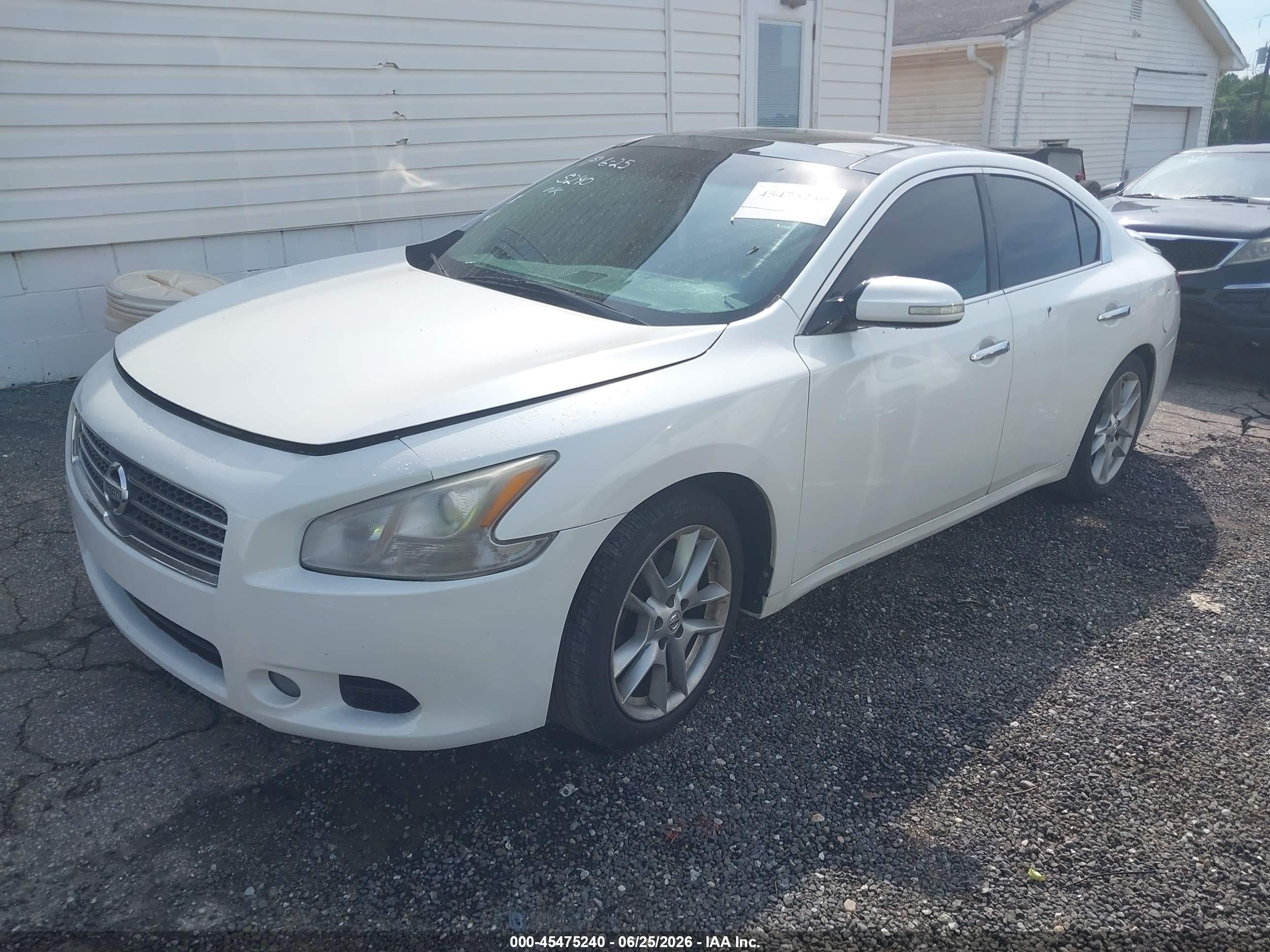 2010 Nissan Maxima 3.5 Sv White vin: 1N4AA5AP7AC849557