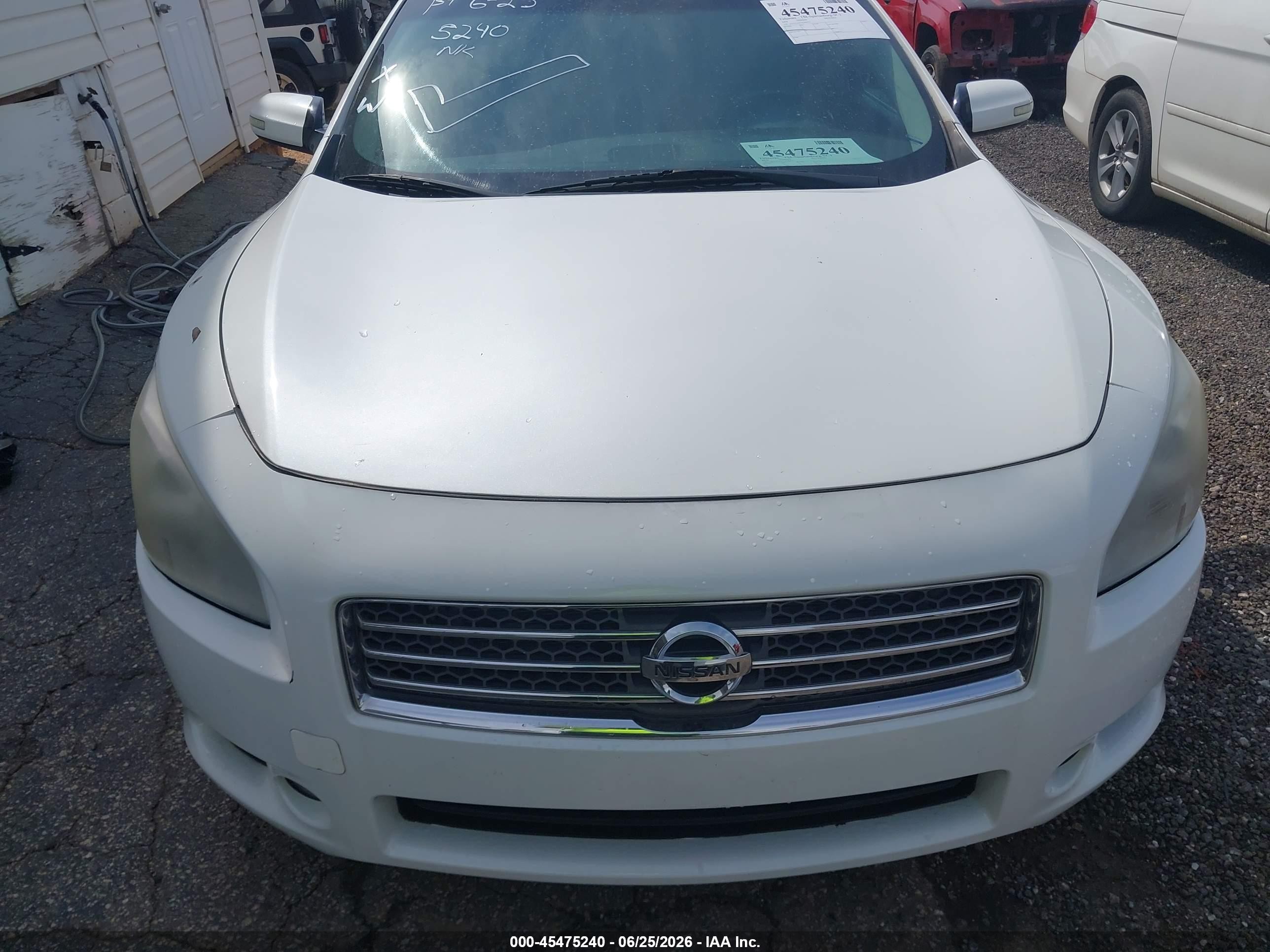 2010 Nissan Maxima 3.5 Sv White vin: 1N4AA5AP7AC849557
