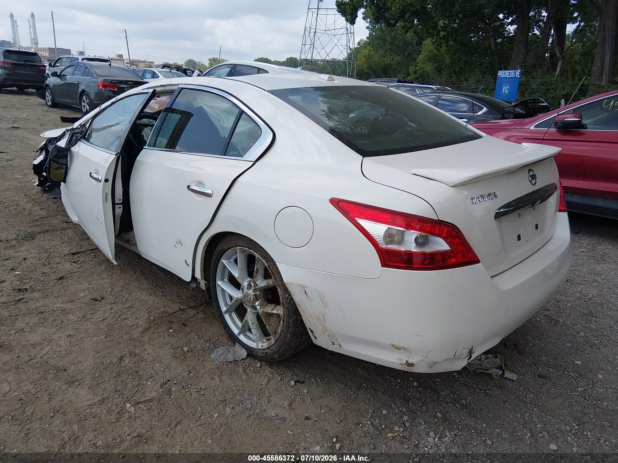 2010 Nissan Maxima 3.5 Sv White vin: 1N4AA5AP7AC861305