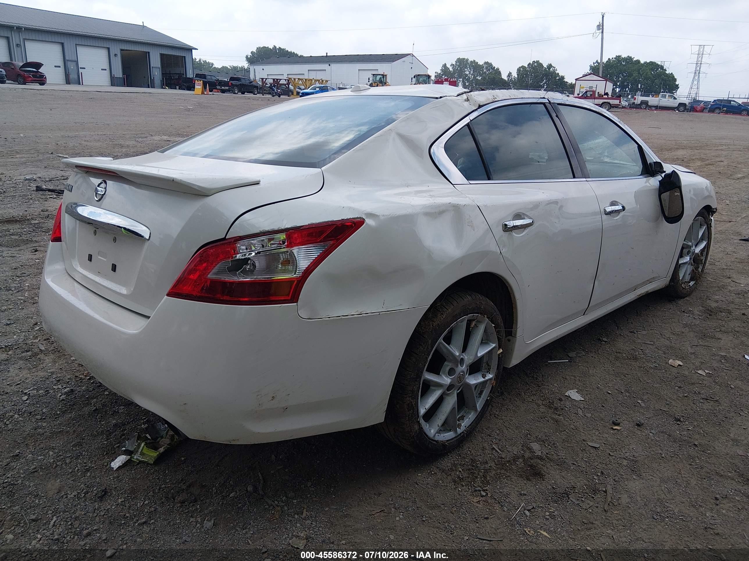 2010 Nissan Maxima 3.5 Sv White vin: 1N4AA5AP7AC861305
