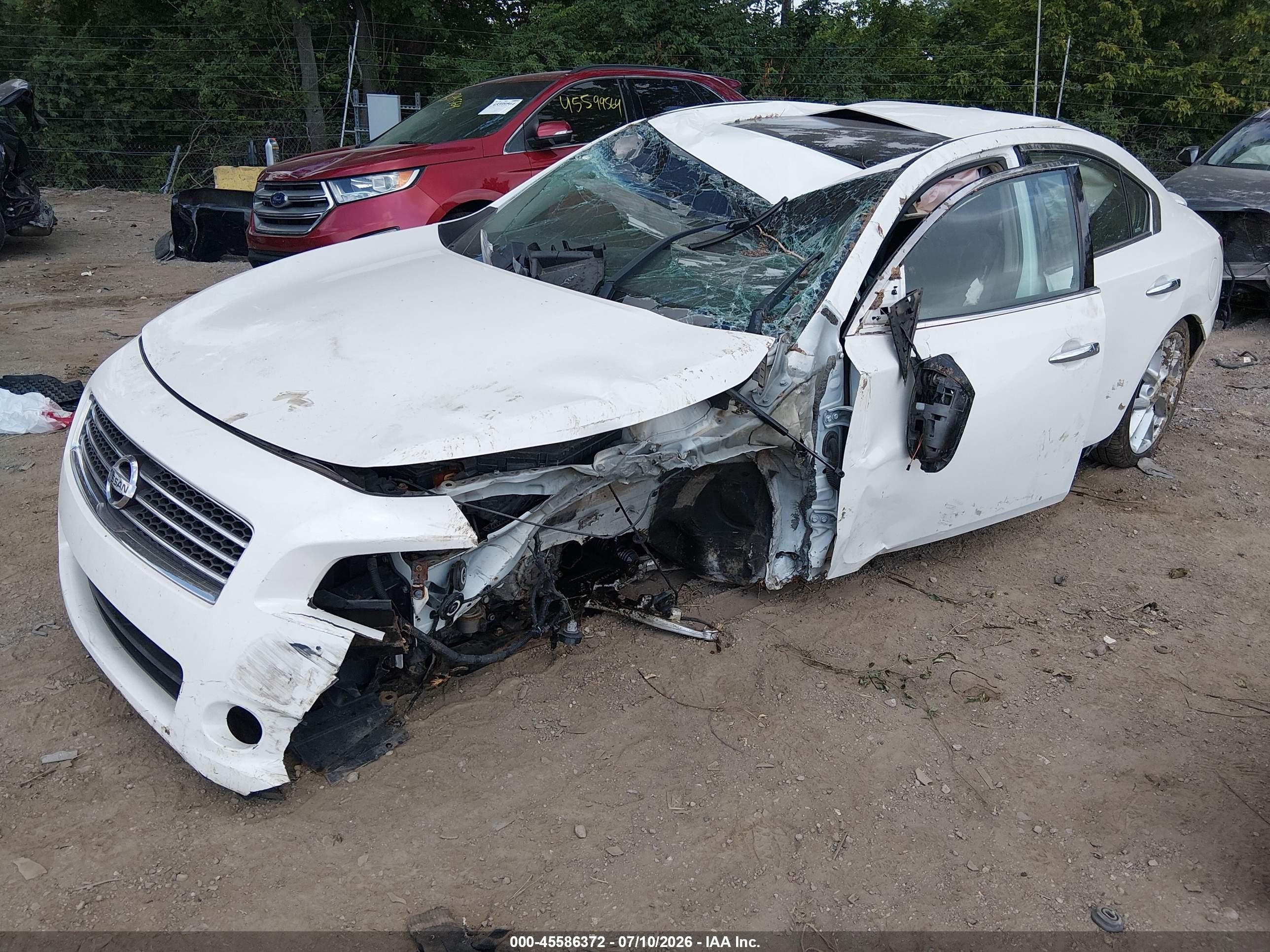 2010 Nissan Maxima 3.5 Sv White vin: 1N4AA5AP7AC861305