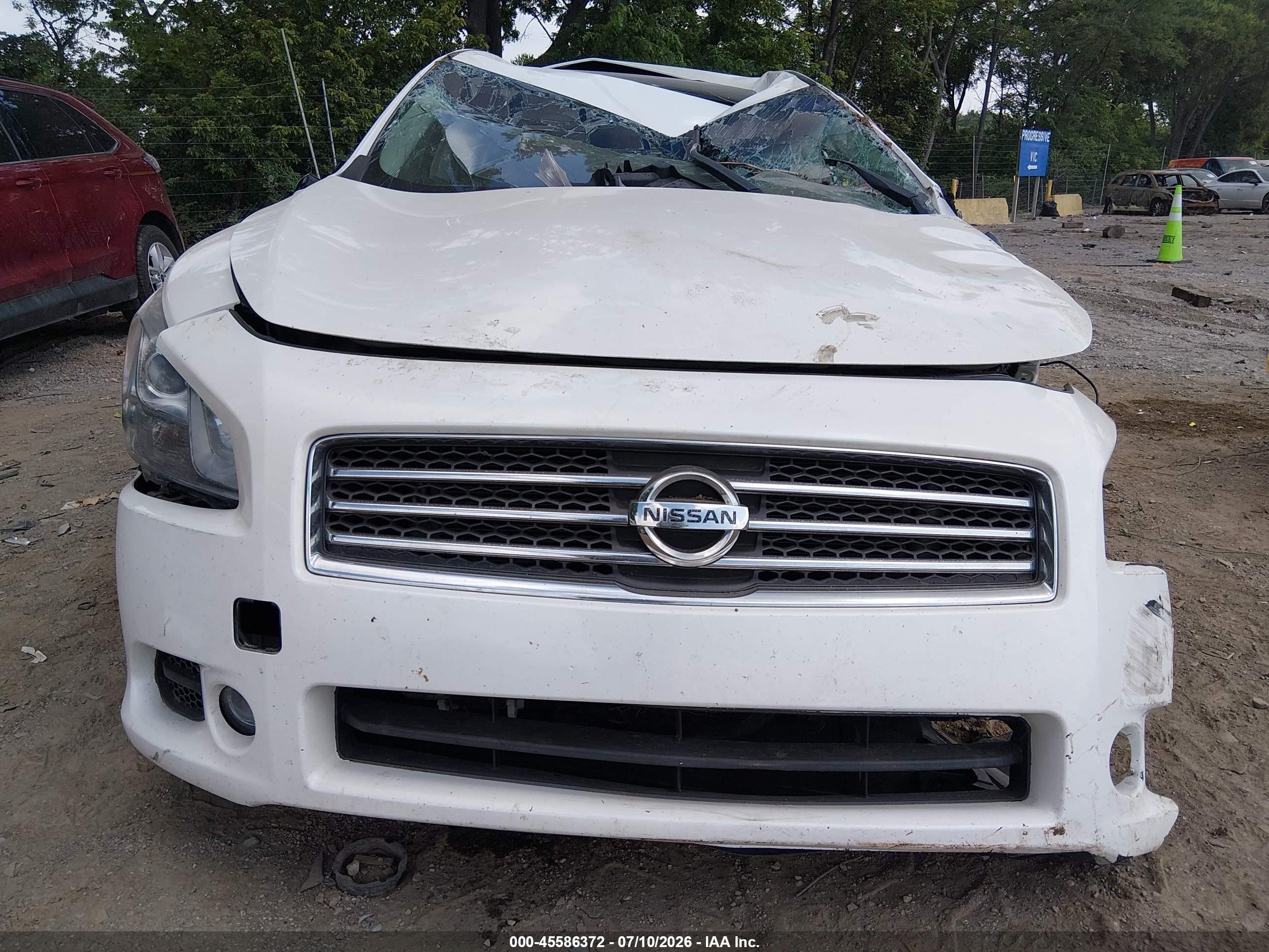 2010 Nissan Maxima 3.5 Sv White vin: 1N4AA5AP7AC861305