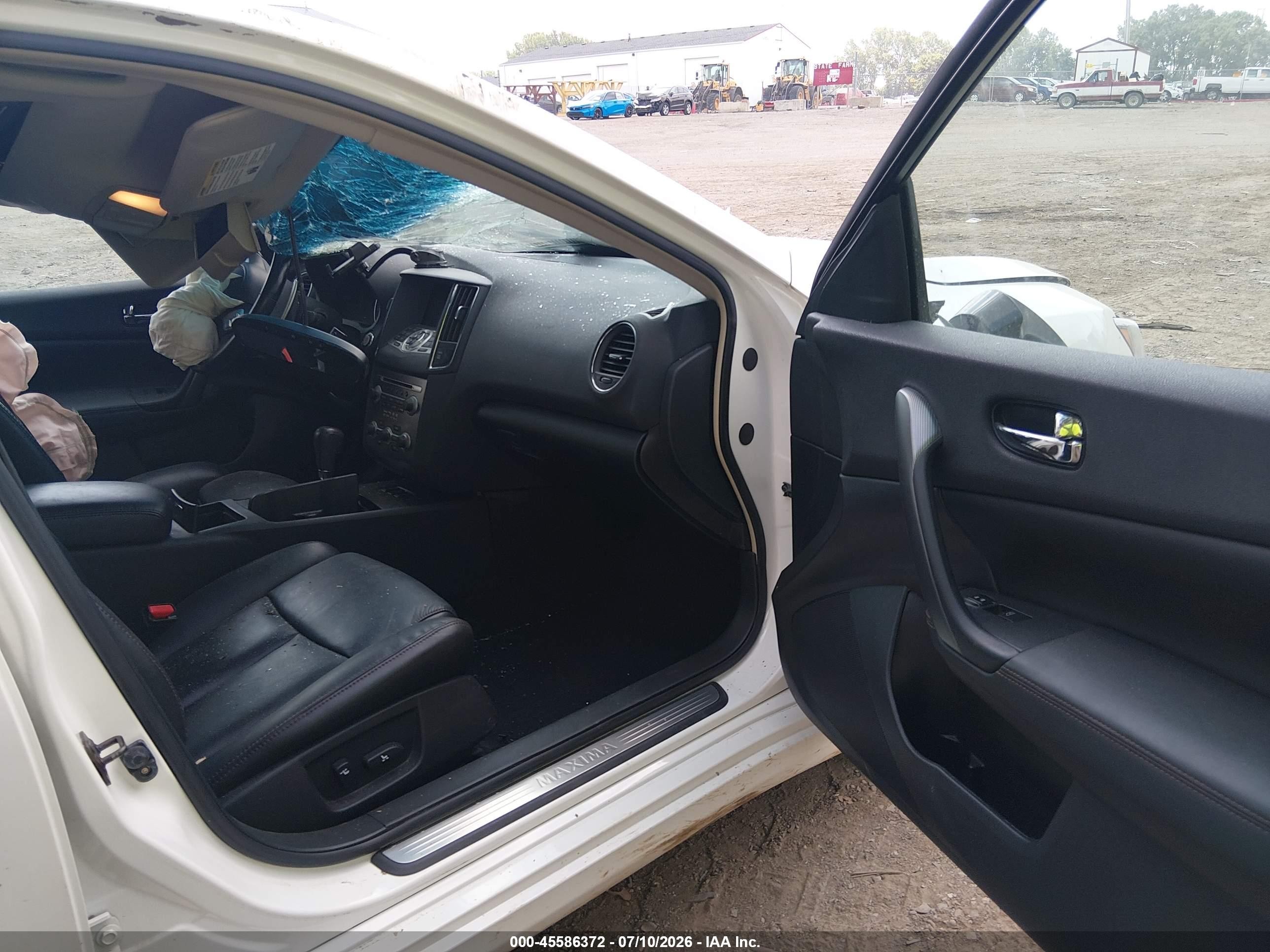2010 Nissan Maxima 3.5 Sv White vin: 1N4AA5AP7AC861305