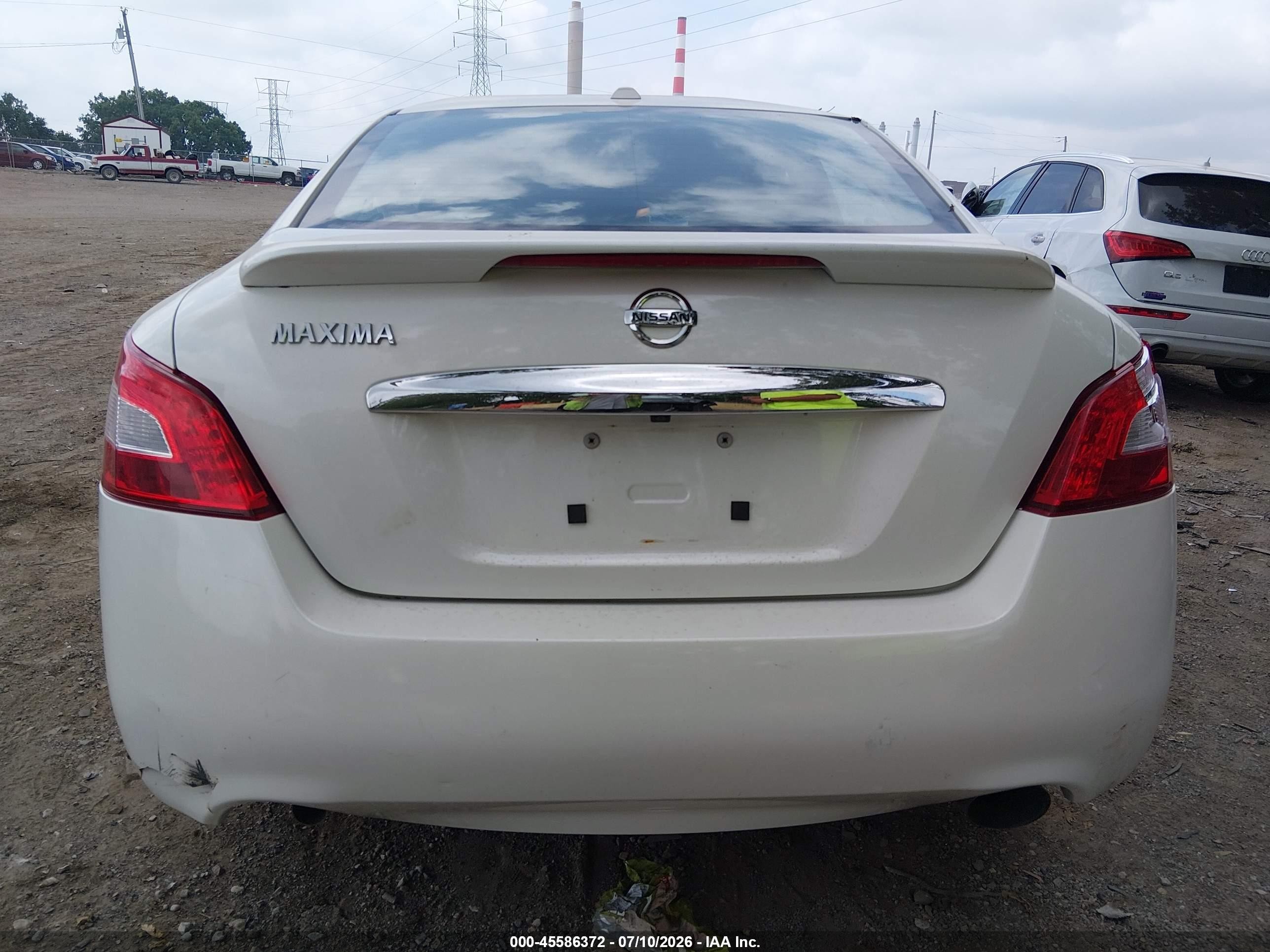 2010 Nissan Maxima 3.5 Sv White vin: 1N4AA5AP7AC861305