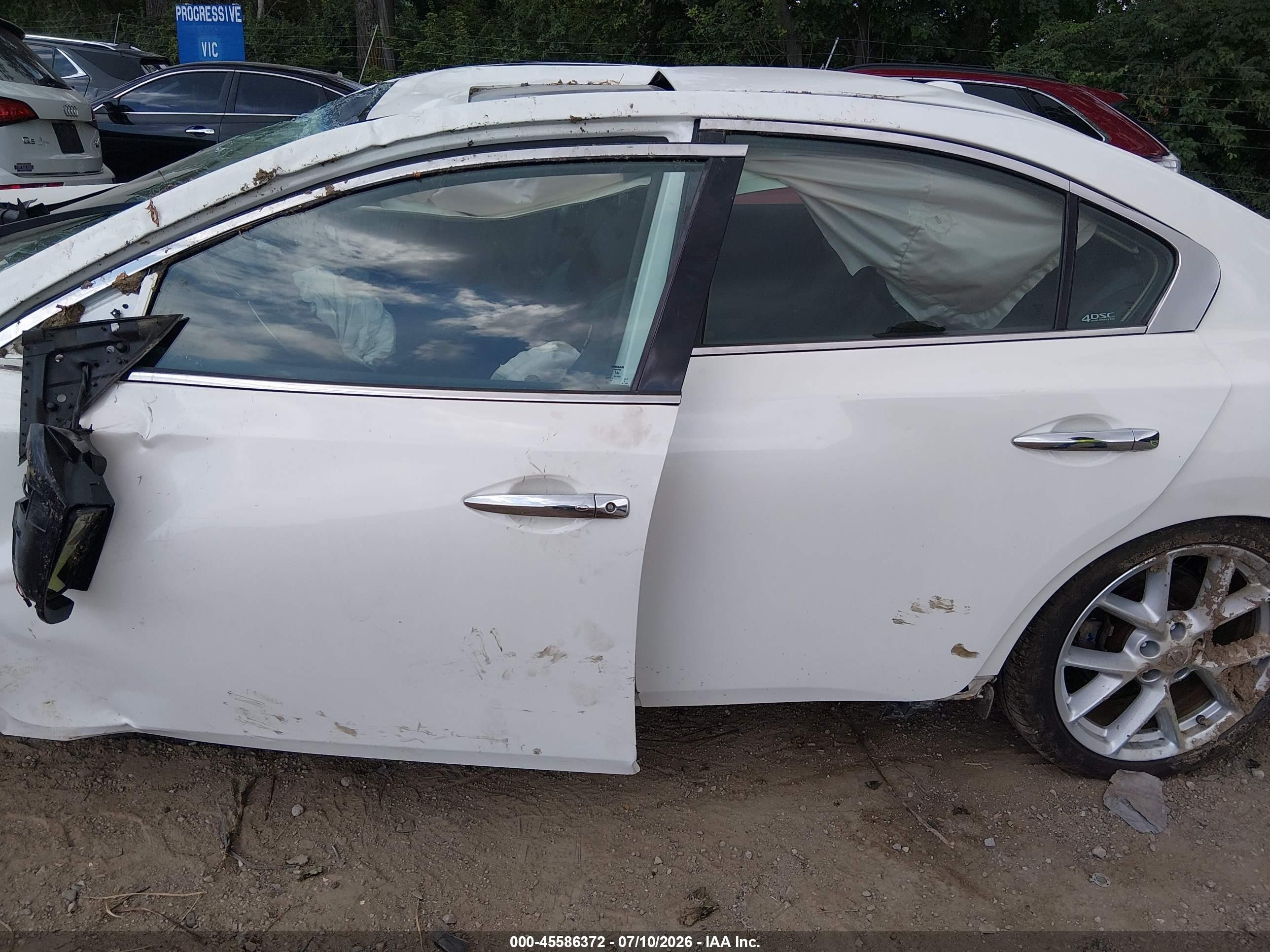 2010 Nissan Maxima 3.5 Sv White vin: 1N4AA5AP7AC861305