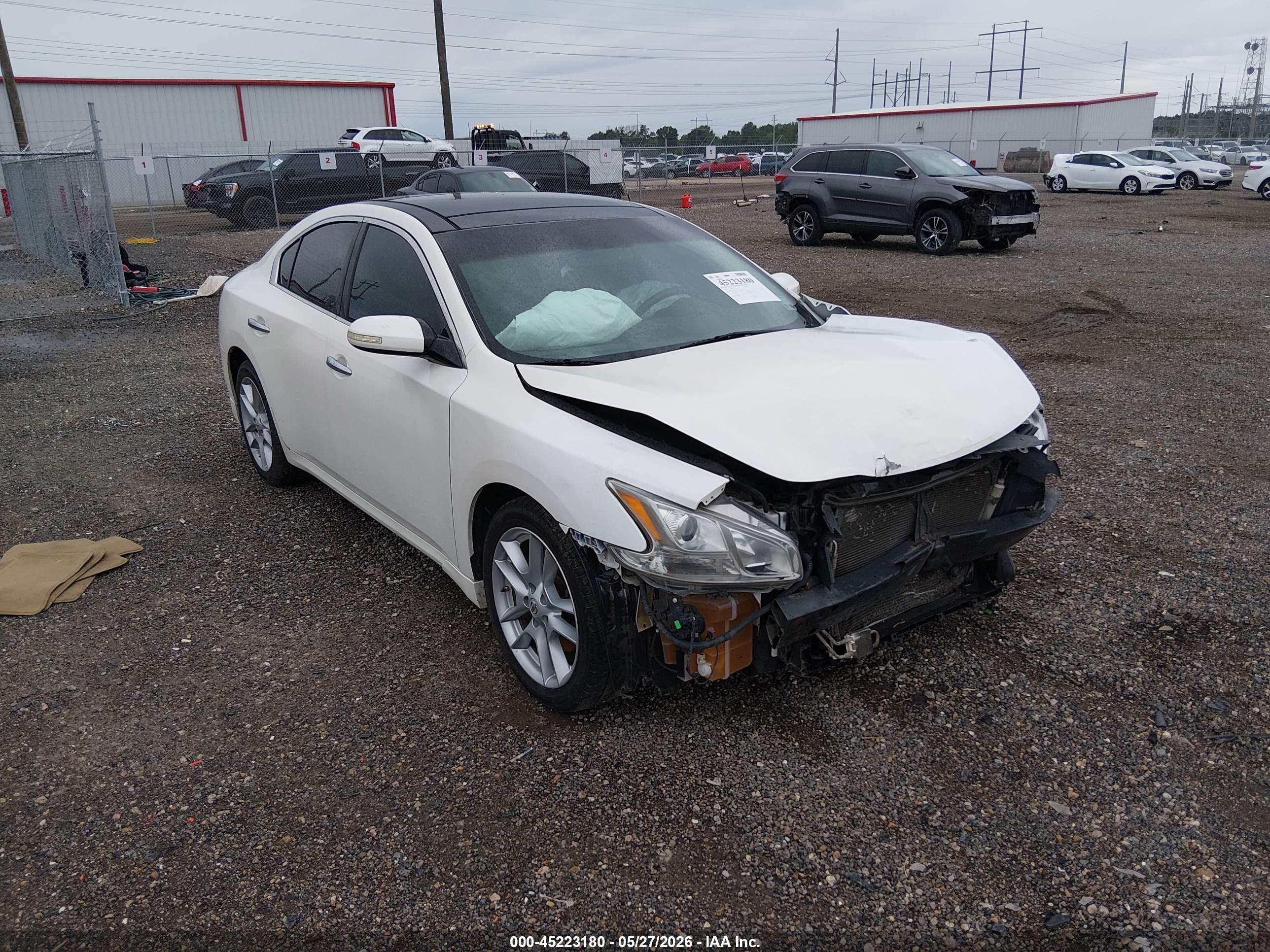2010 Nissan Maxima 3.5 Sv White vin: 1N4AA5AP7AC867279