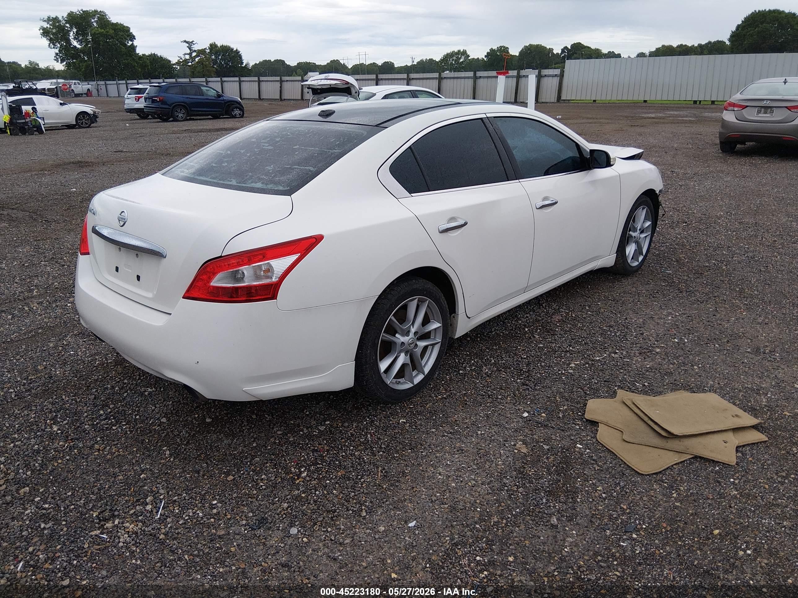 2010 Nissan Maxima 3.5 Sv White vin: 1N4AA5AP7AC867279