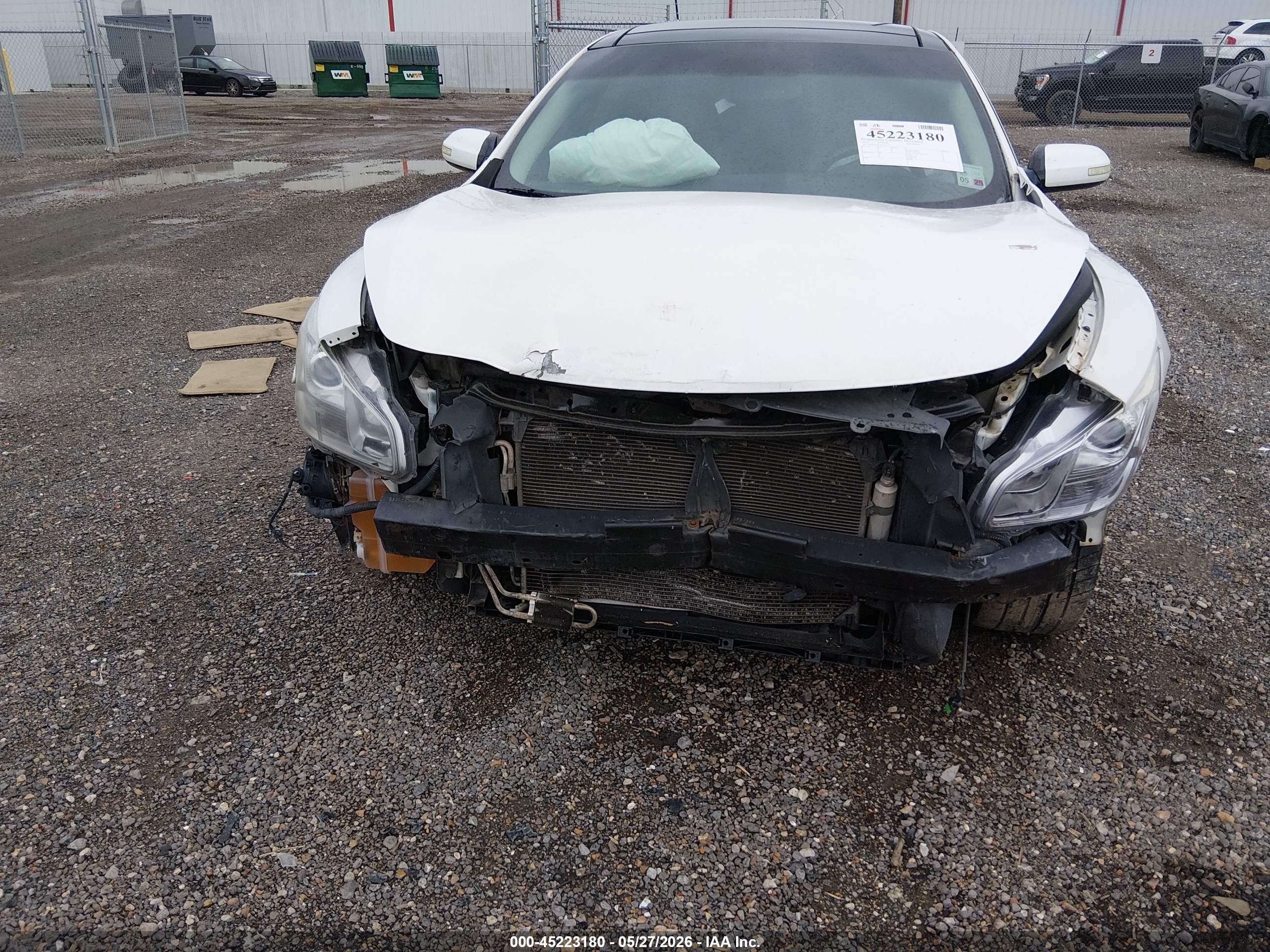 2010 Nissan Maxima 3.5 Sv White vin: 1N4AA5AP7AC867279