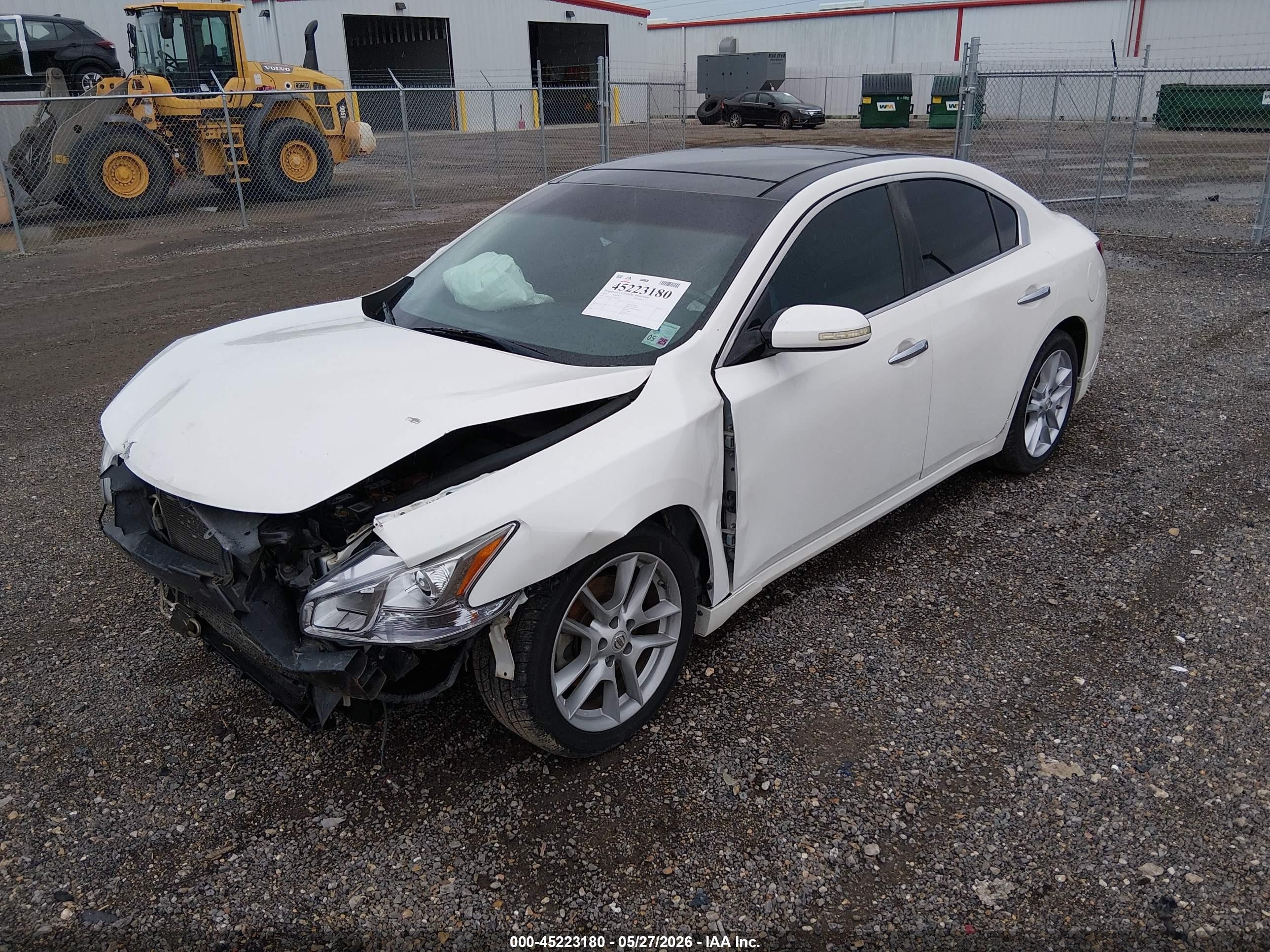 2010 Nissan Maxima 3.5 Sv White vin: 1N4AA5AP7AC867279