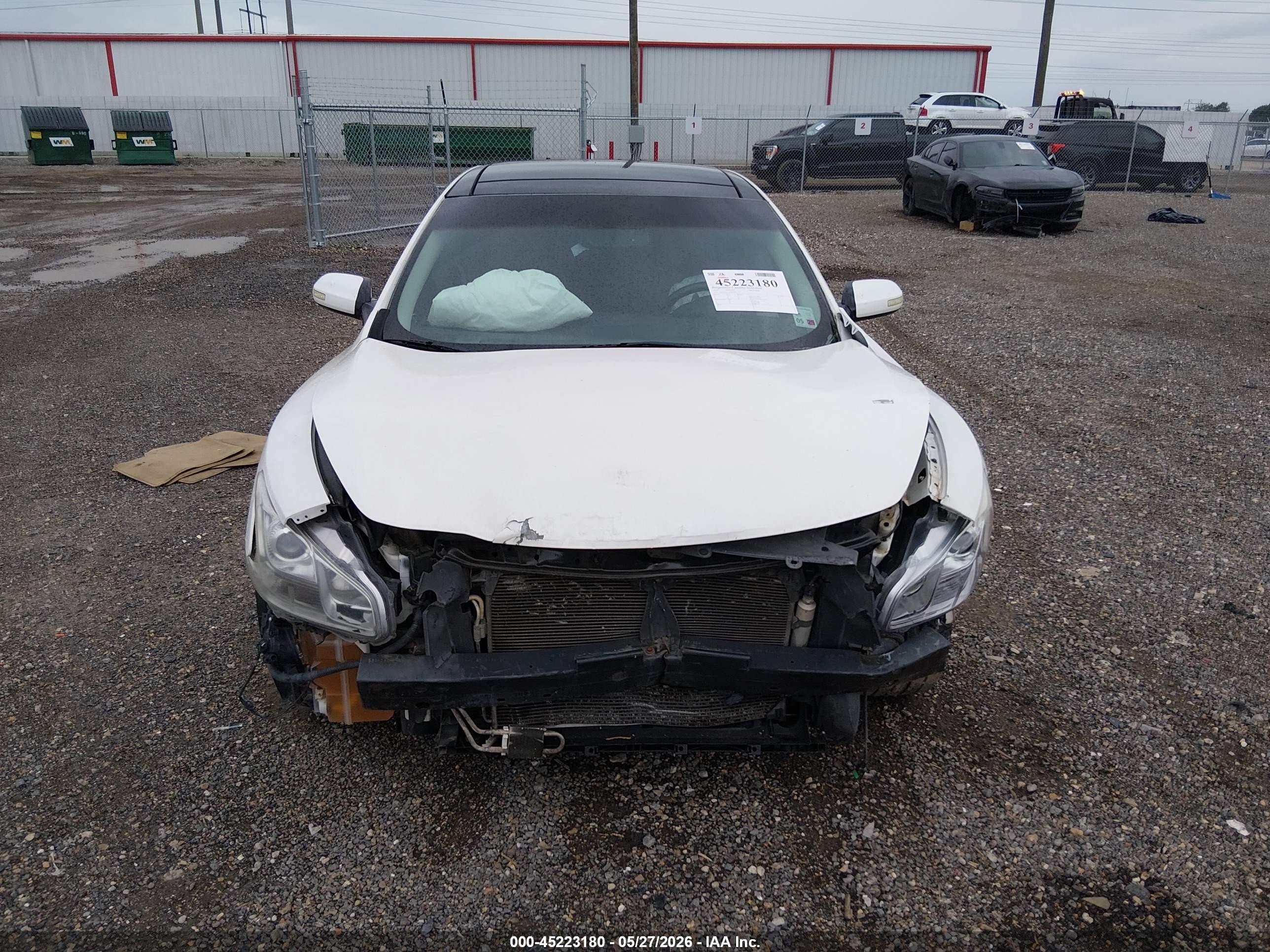 2010 Nissan Maxima 3.5 Sv White vin: 1N4AA5AP7AC867279