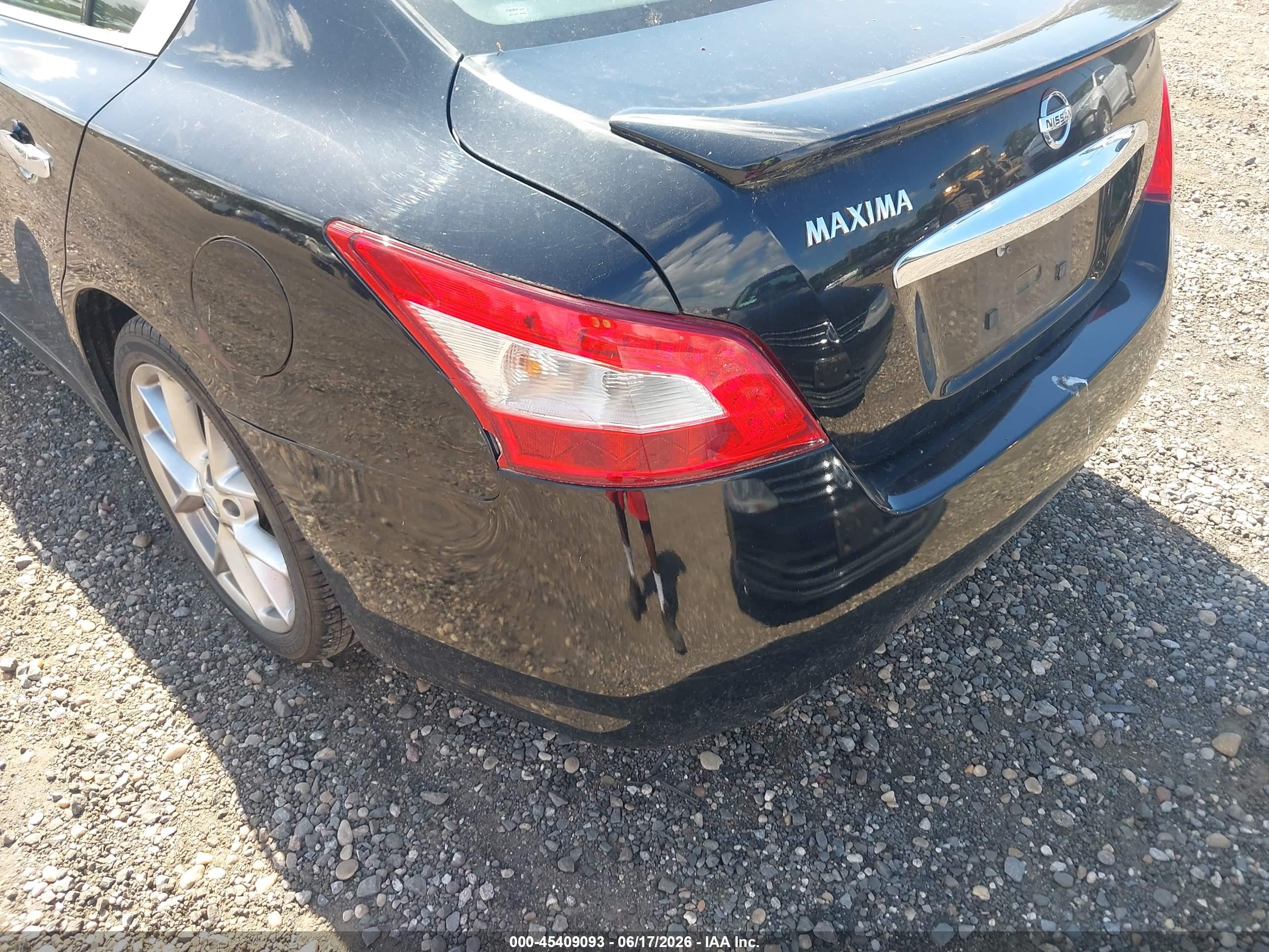 2011 Nissan Maxima 3.5 Sv Black vin: 1N4AA5AP7BC804894