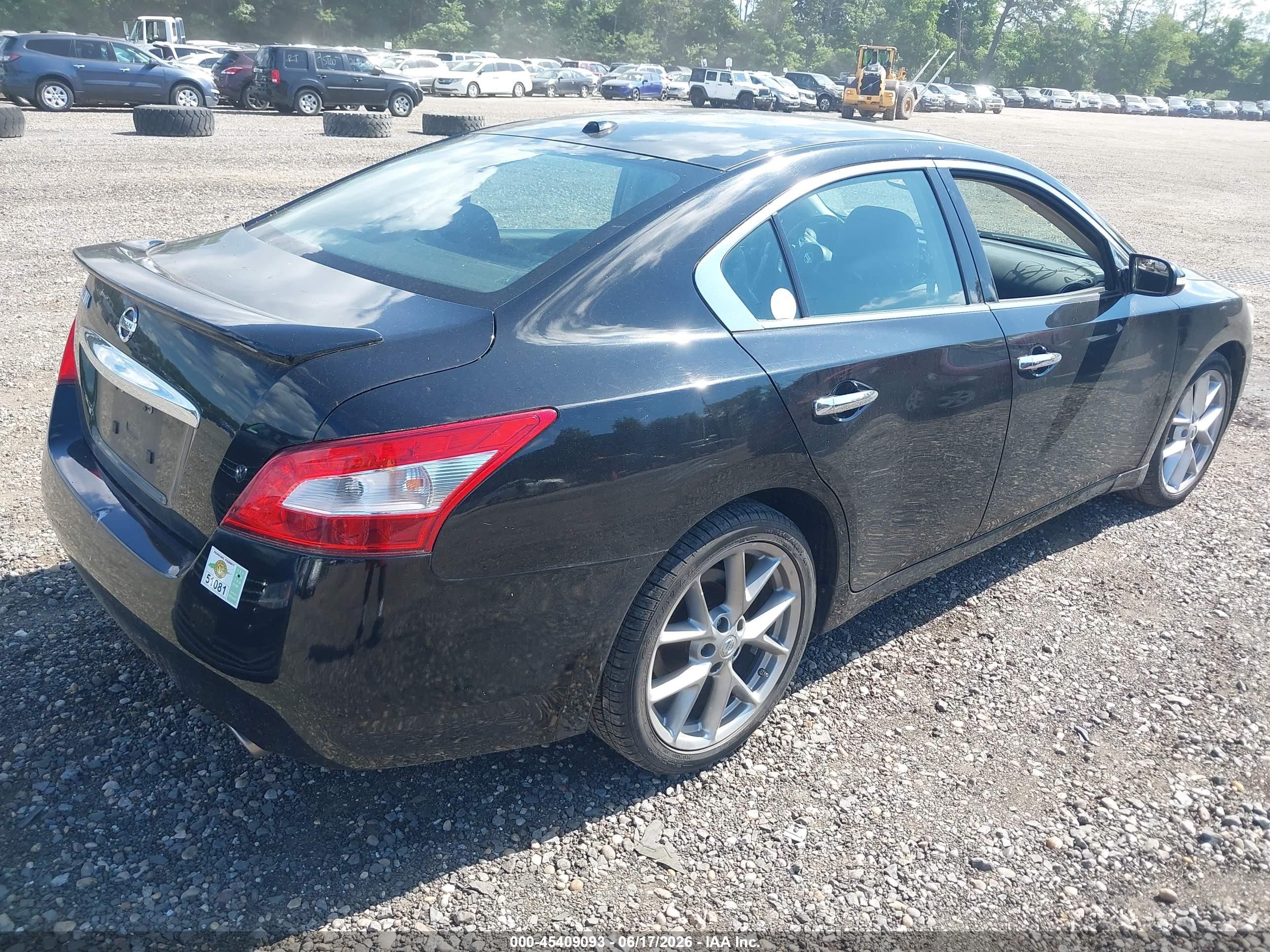2011 Nissan Maxima 3.5 Sv Black vin: 1N4AA5AP7BC804894