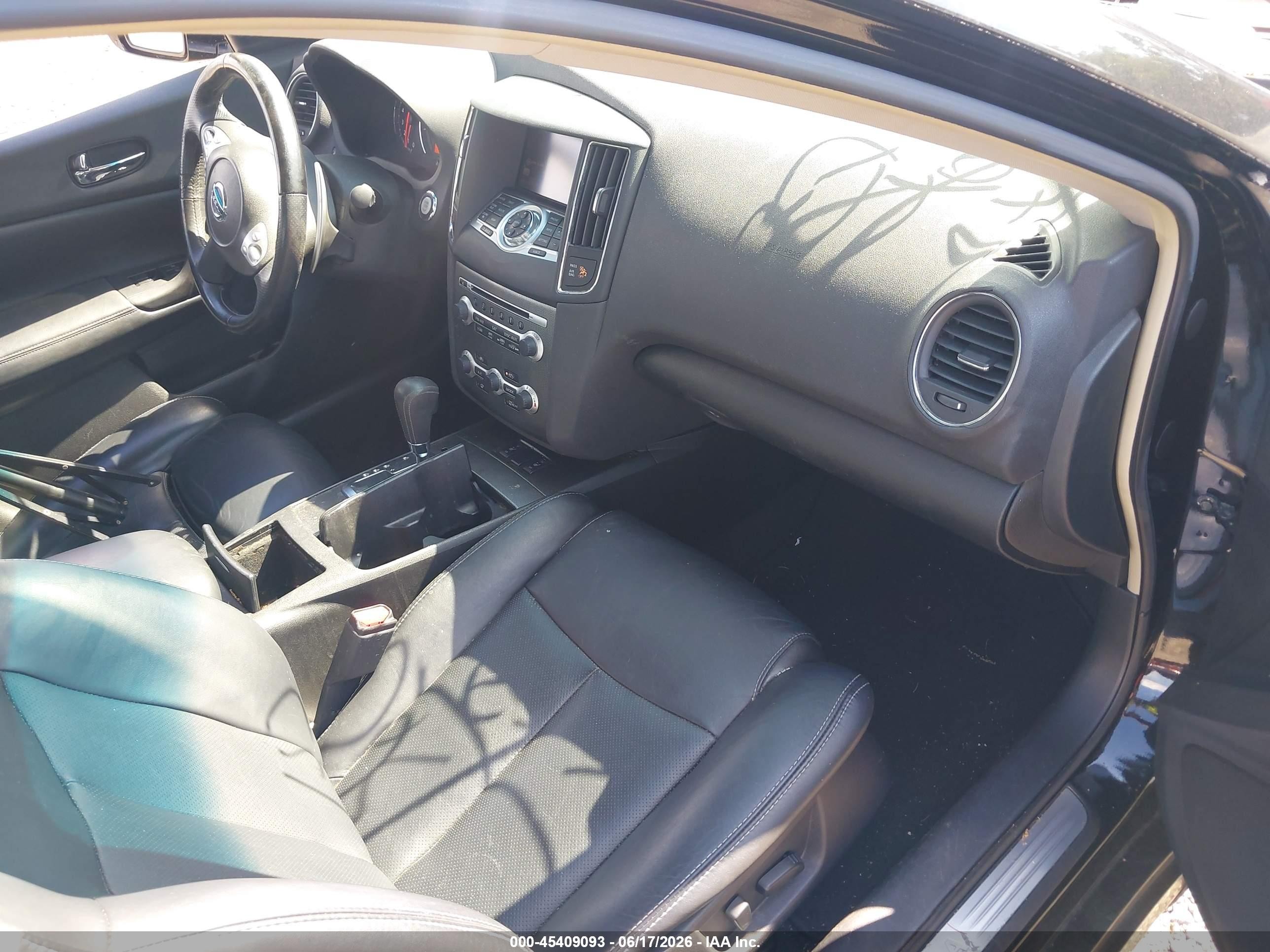 2011 Nissan Maxima 3.5 Sv Black vin: 1N4AA5AP7BC804894