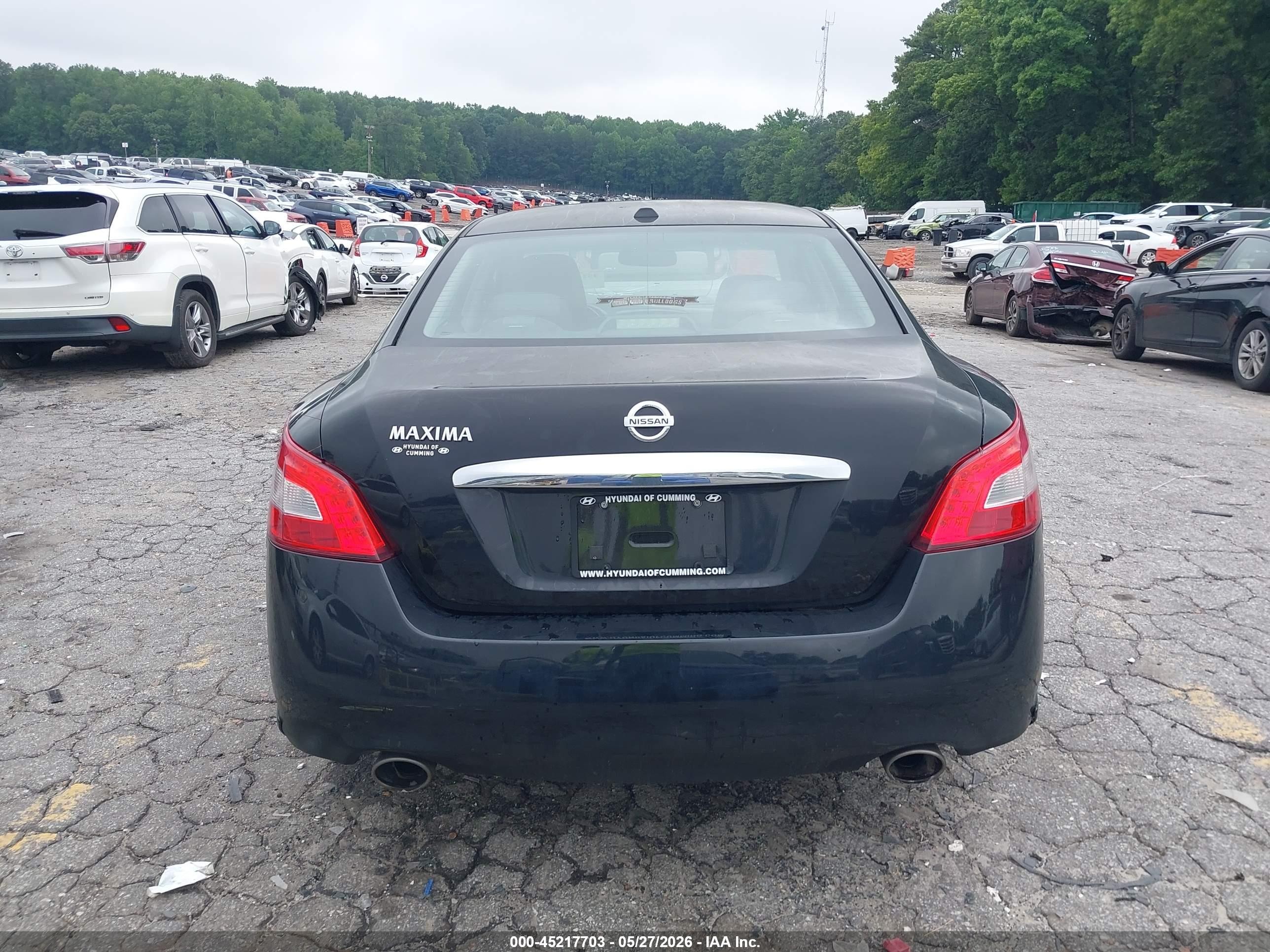 2011 Nissan Maxima 3.5 Sv Black vin: 1N4AA5AP7BC831903