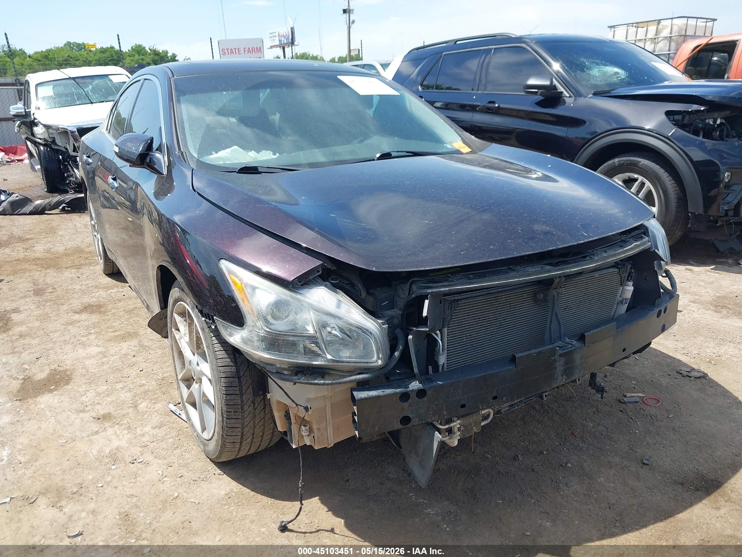 2011 Nissan Maxima 3.5 Sv Purple vin: 1N4AA5AP7BC843338