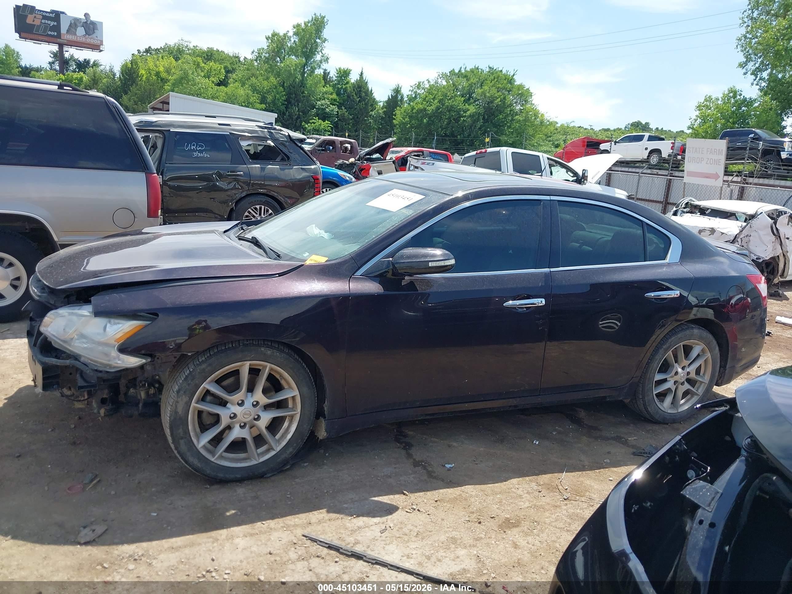 2011 Nissan Maxima 3.5 Sv Purple vin: 1N4AA5AP7BC843338