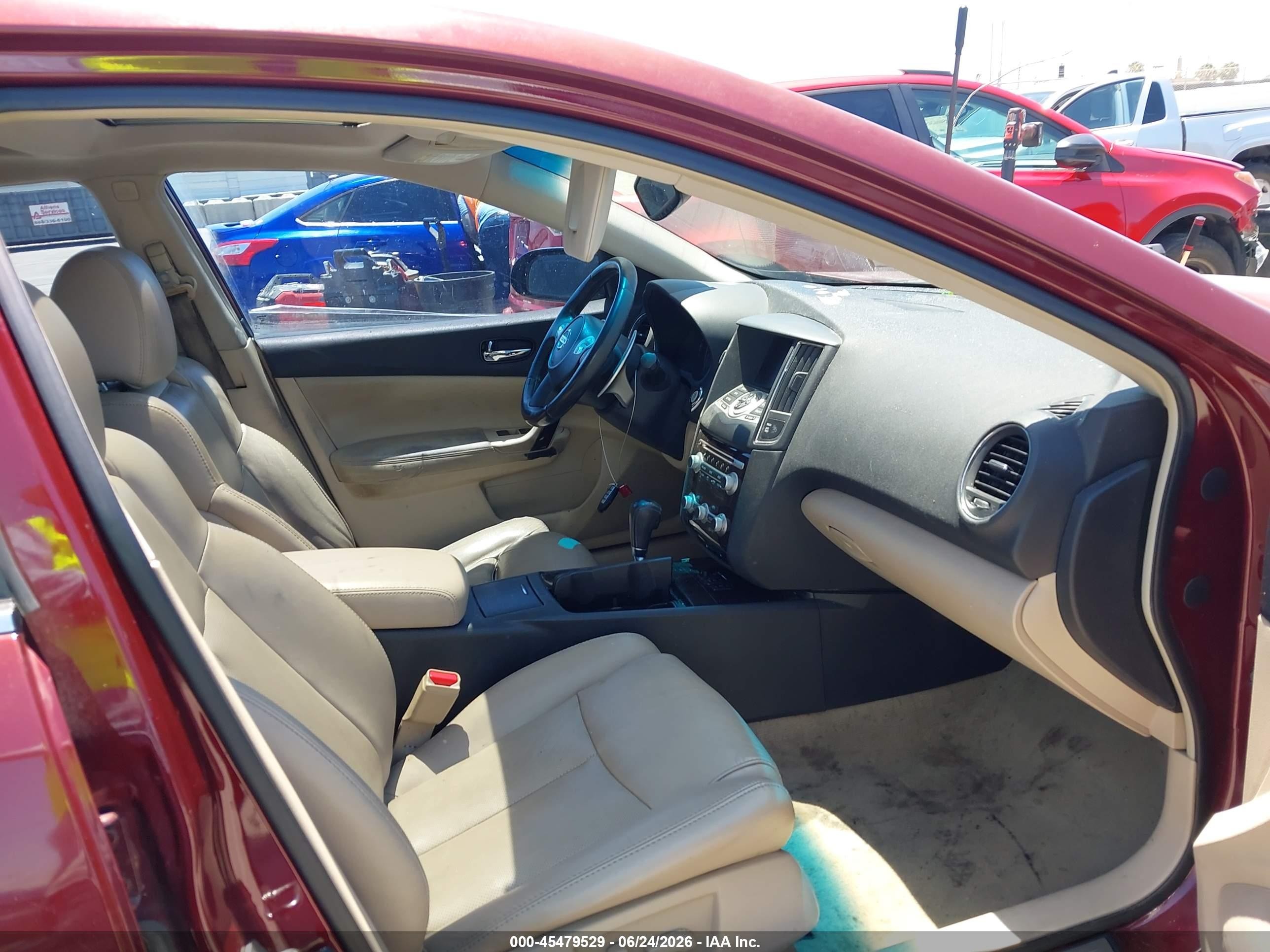 2012 Nissan Maxima 3.5 Sv Burgundy vin: 1N4AA5AP7CC800202