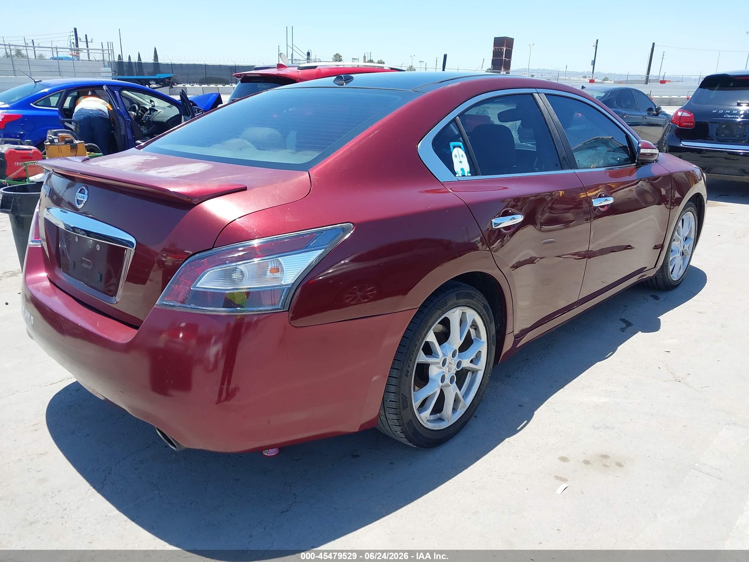 2012 Nissan Maxima 3.5 Sv Burgundy vin: 1N4AA5AP7CC800202