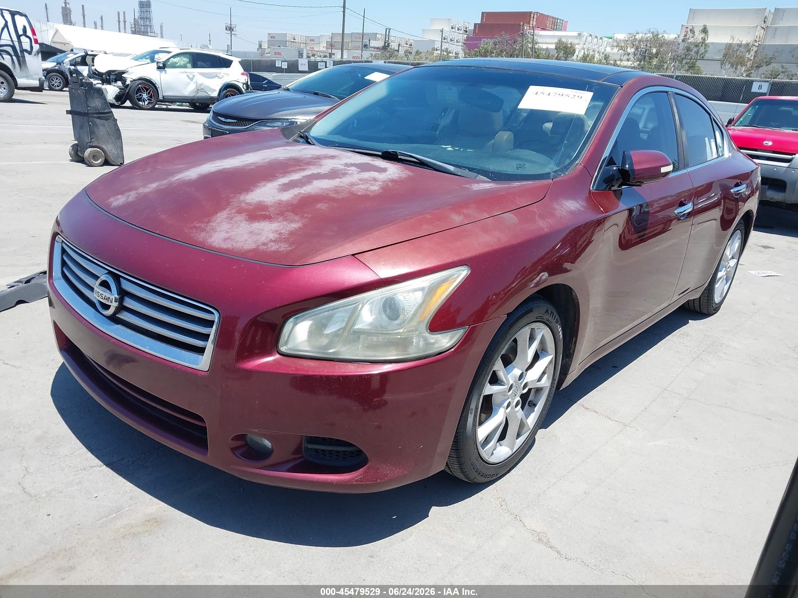 2012 Nissan Maxima 3.5 Sv Burgundy vin: 1N4AA5AP7CC800202