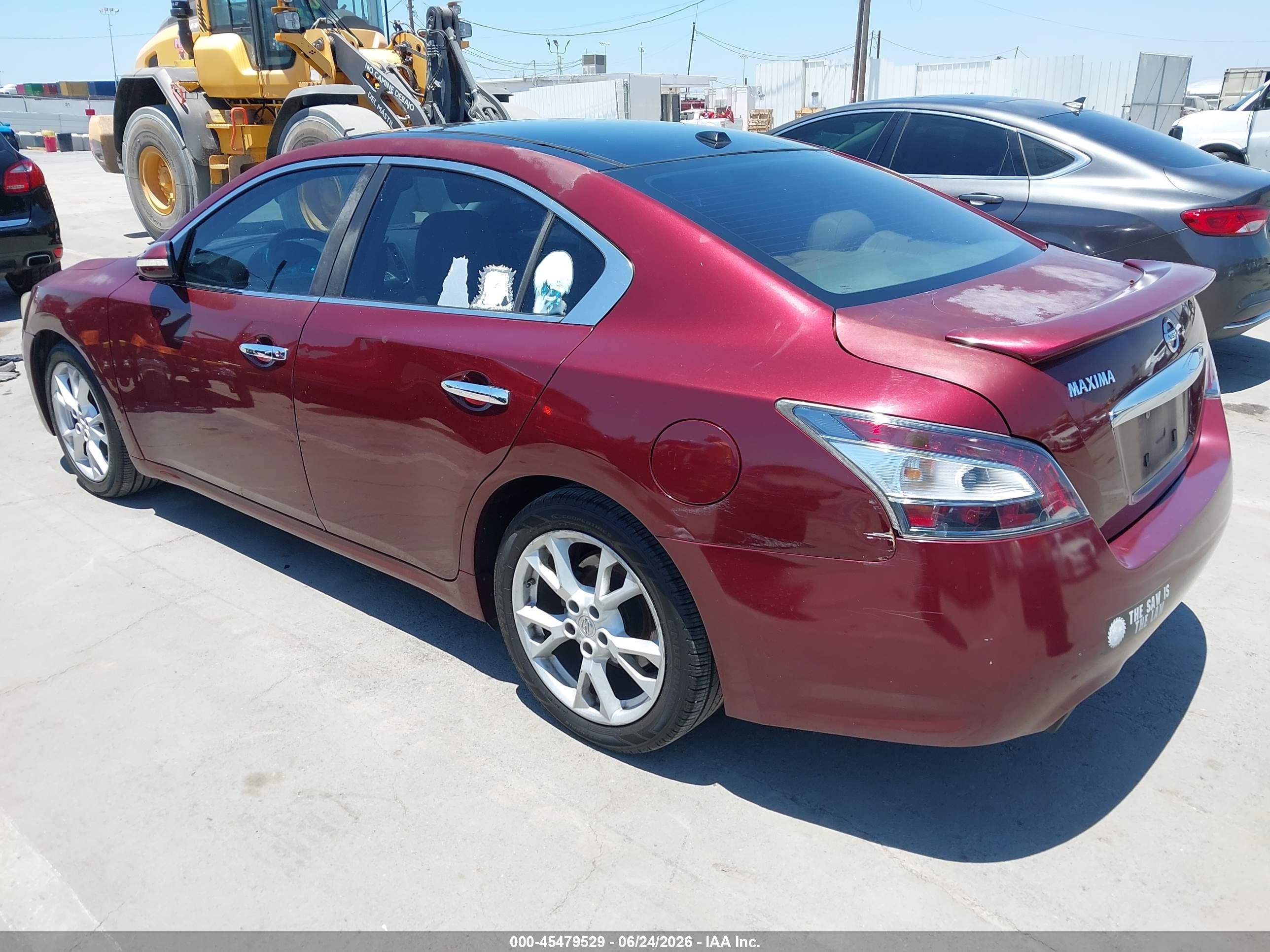 2012 Nissan Maxima 3.5 Sv Burgundy vin: 1N4AA5AP7CC800202