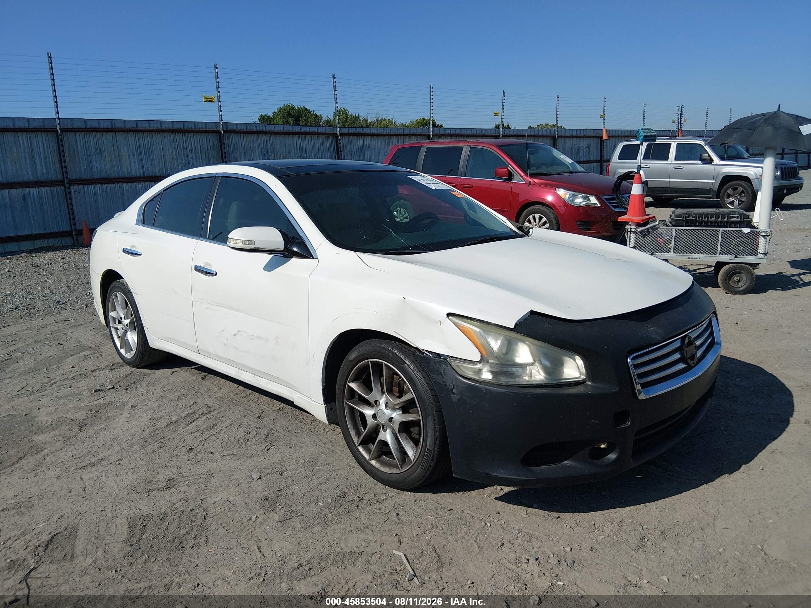 2012 Nissan Maxima 3.5 Sv White vin: 1N4AA5AP7CC807635