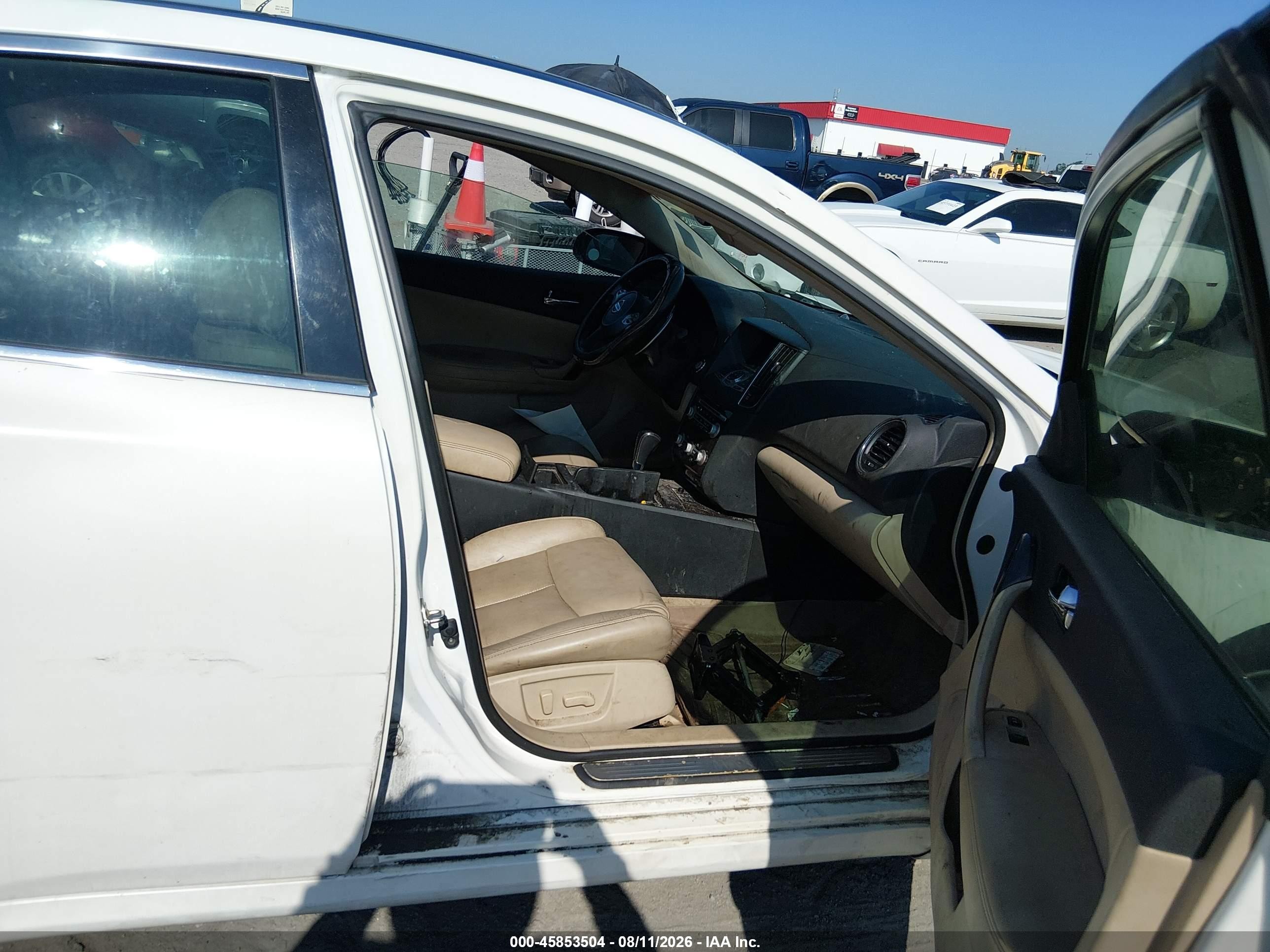 2012 Nissan Maxima 3.5 Sv White vin: 1N4AA5AP7CC807635