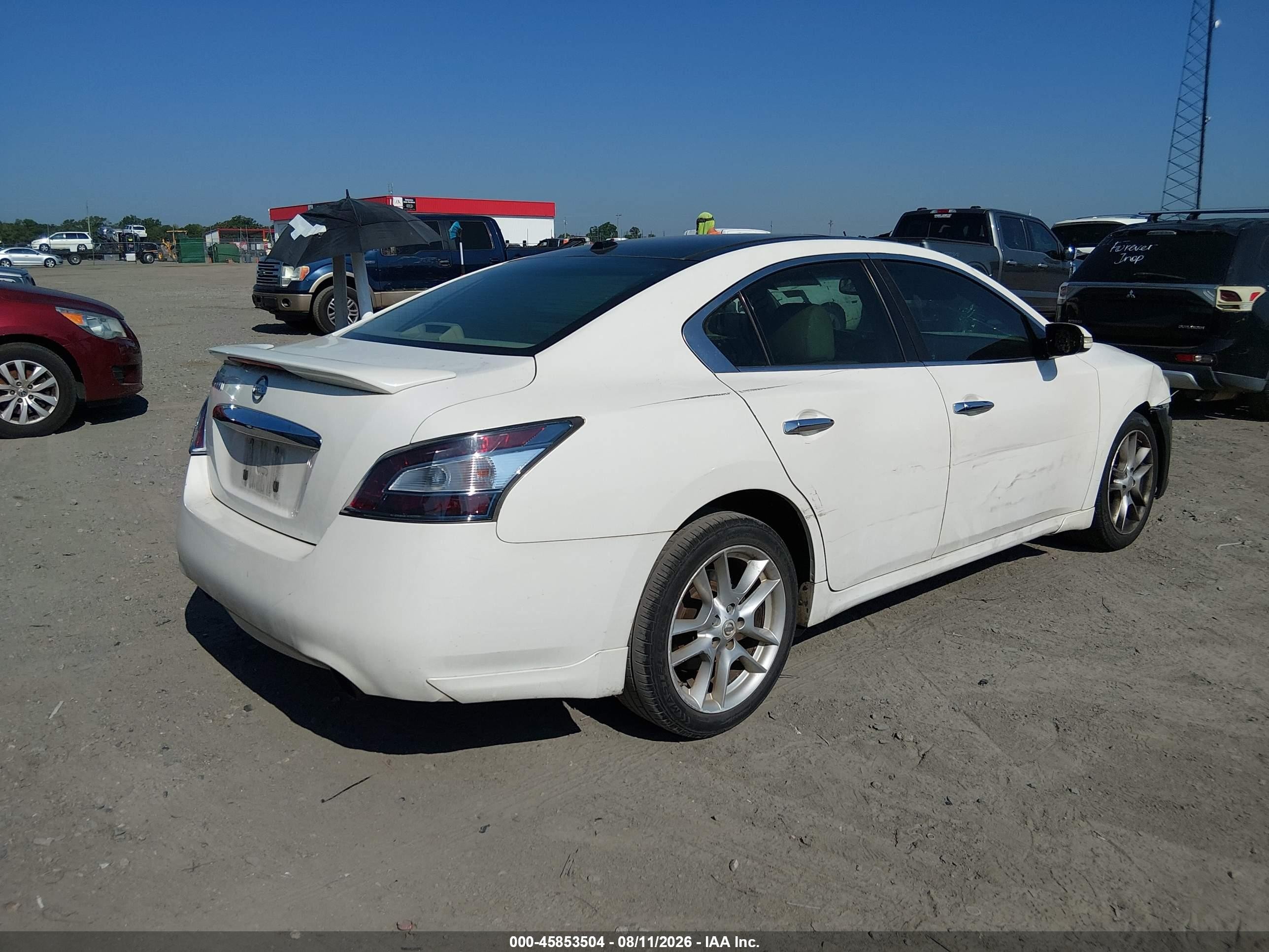 2012 Nissan Maxima 3.5 Sv White vin: 1N4AA5AP7CC807635