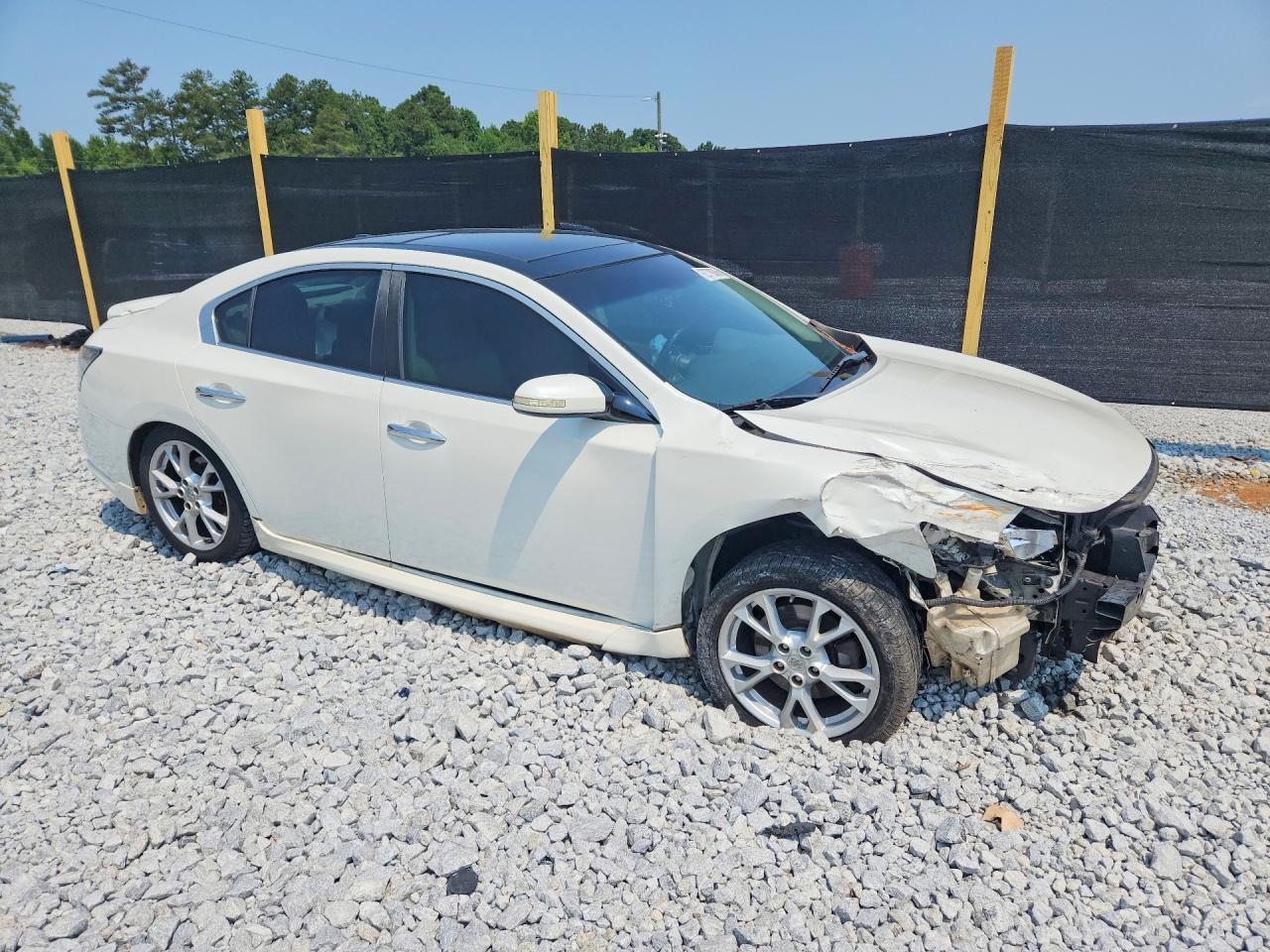2012 Nissan Maxima 3.5 S White vin: 1N4AA5AP7CC823964