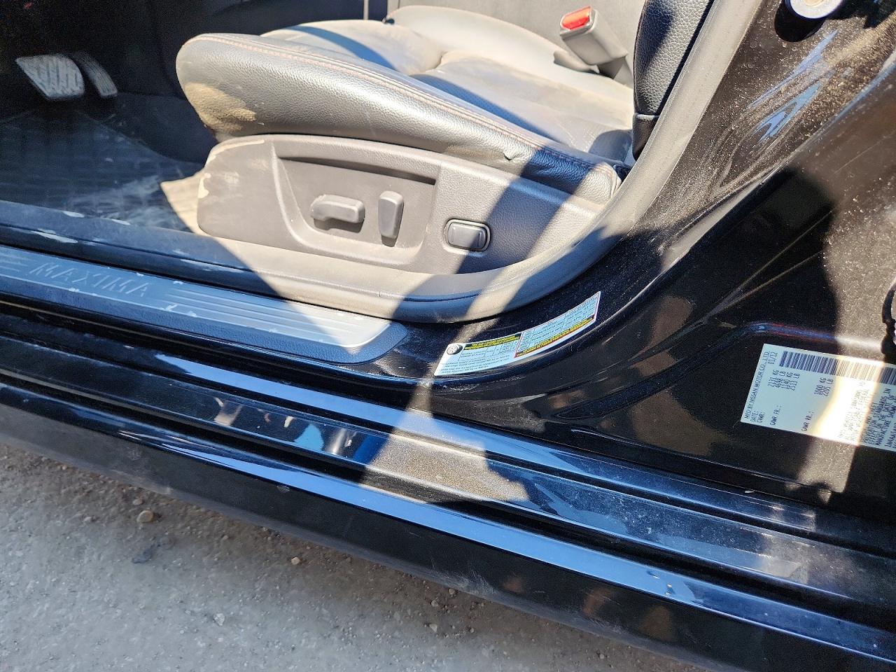 2012 Nissan Maxima 3.5 S Black vin: 1N4AA5AP7CC824998